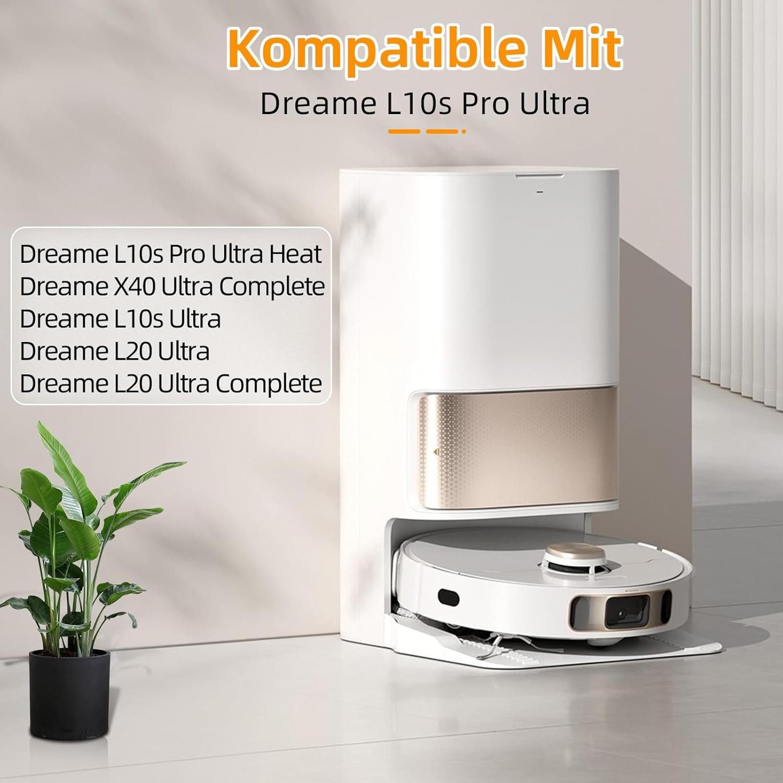 VERCO Staubsaugerbeutel Staubbeutel für Dreame X40 Ultra Complete, passend für Für Dreame, 5 St., Ersatz Staub Beutel für die Absaug Basis Station