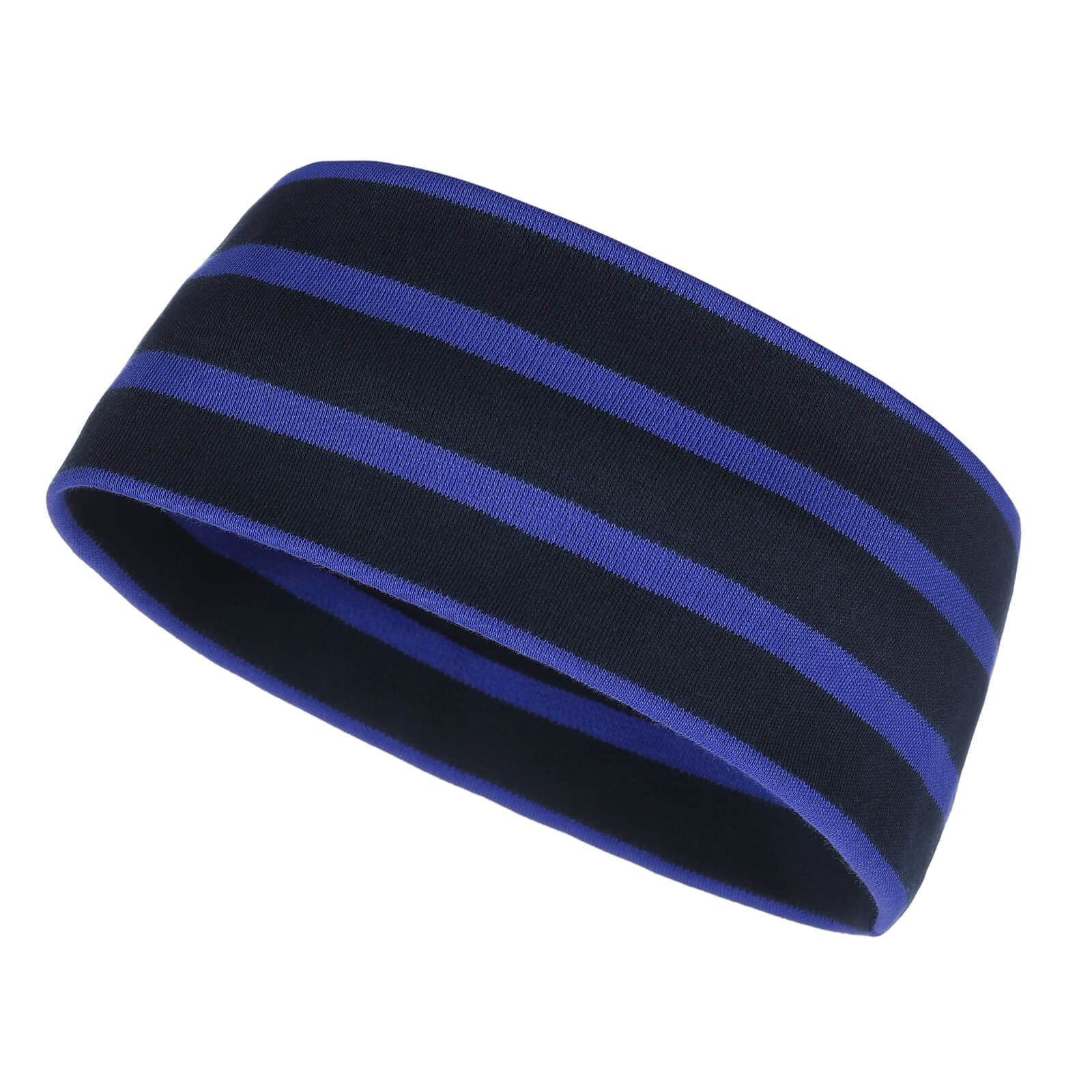 modAS Stirnband Unisex Kopfband Maritim für Kinder und Erwachsene zweilagig Baumwolle (76) blau / royal