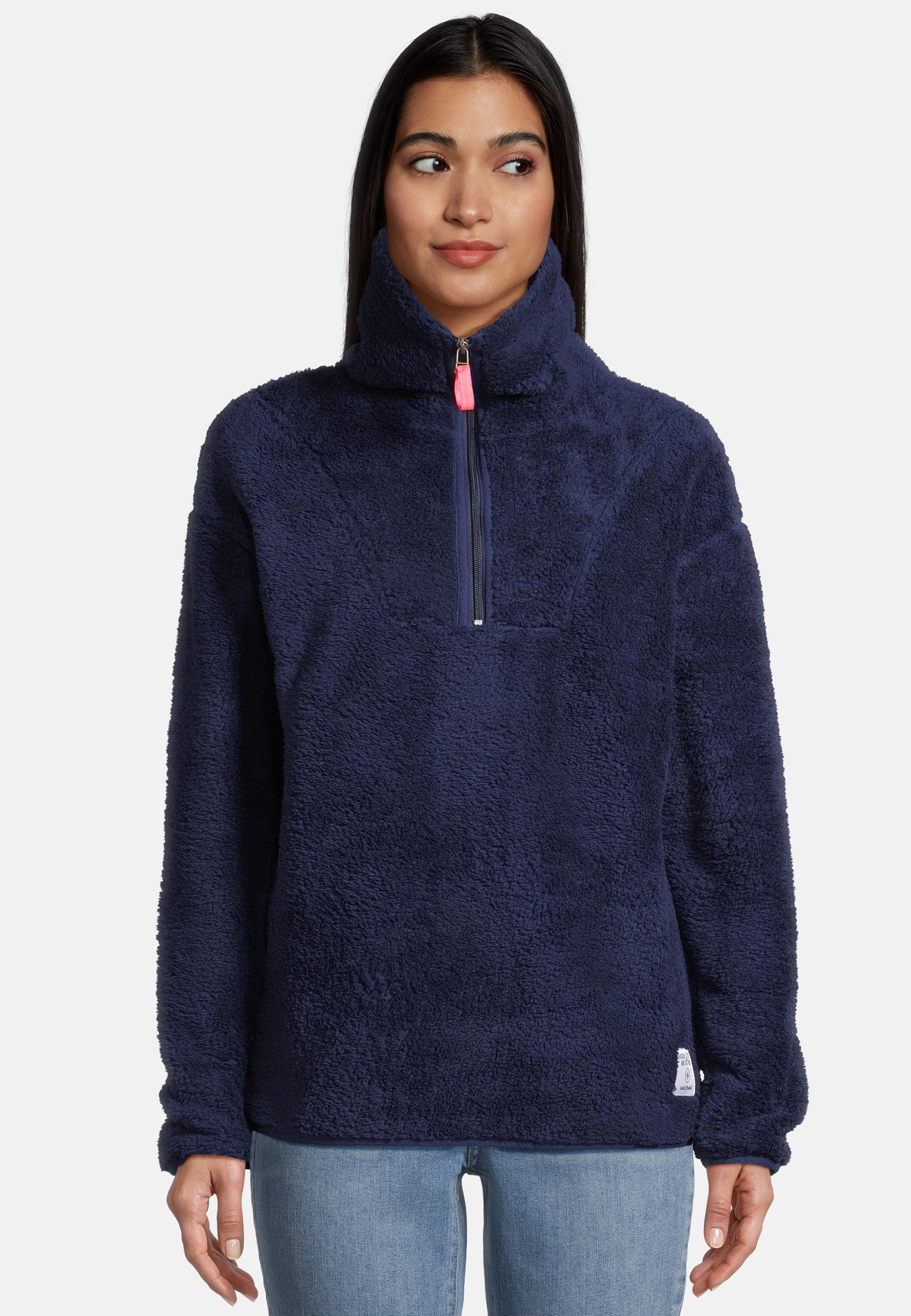 salzhaut Fleecepullover Nevel Damen Leicht tailliert