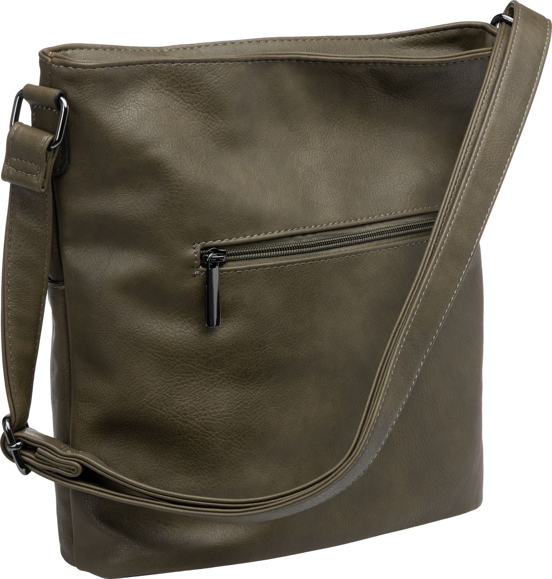 Caspar Umhängetasche TS1071 sportlich elegante mittelgroße Damen Crossbody Bag Umhängetasche