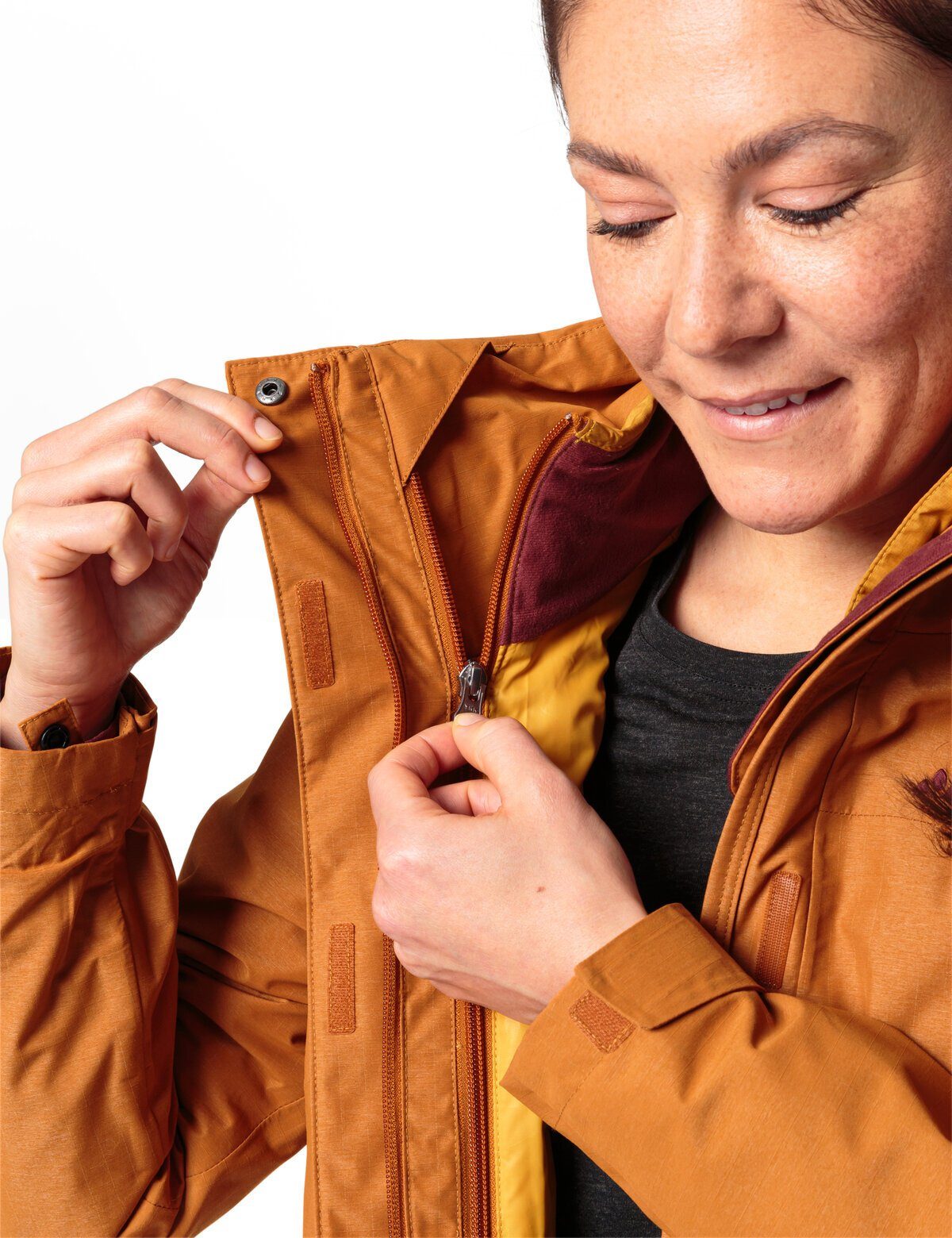 VAUDE 3-in-1-Funktionsjacke Women's Skomer silt Jacket II brown 3in1