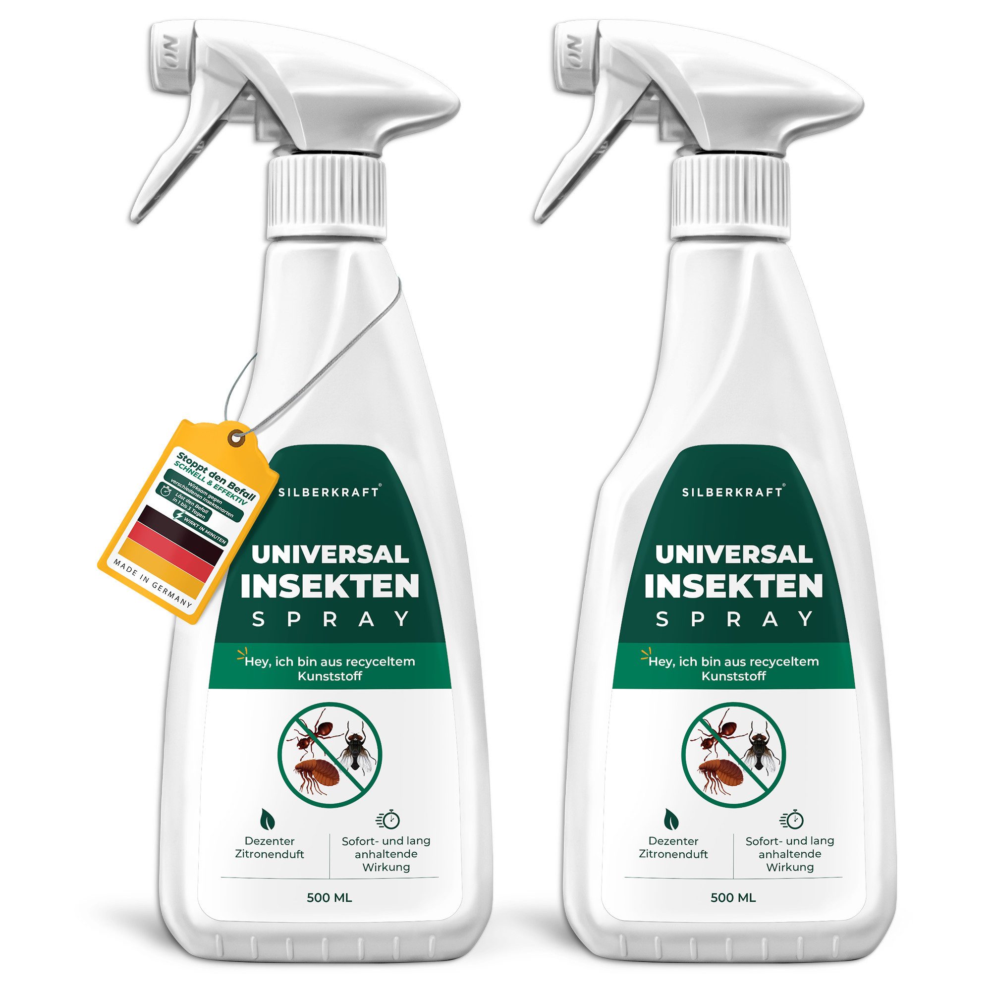 Silberkraft Insektenspray Silberkraft Universal Insektenspray, Repellent gegen Insekten, 500 ml, 2-St.