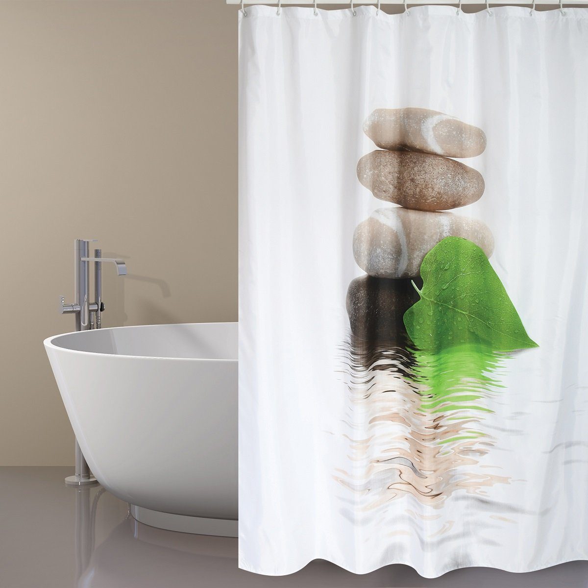 MSV Duschvorhang Cotexsa LINGGA Breite 180 cm, Premium Textil