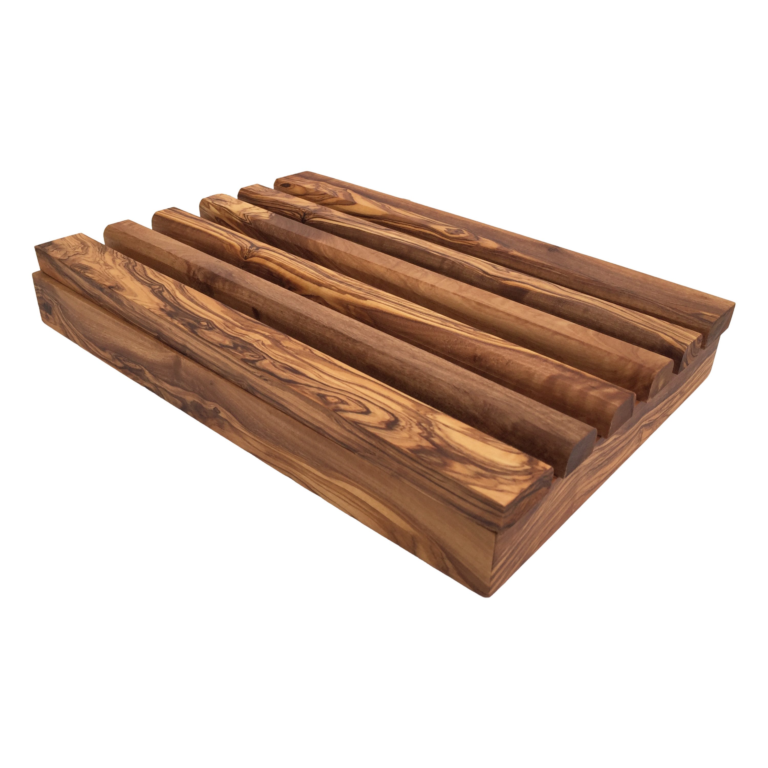 medina mood Brotschneidebrett mit Krümelfach "Bread Bed" L 30 cm, aus Olivenholz, (1-St)