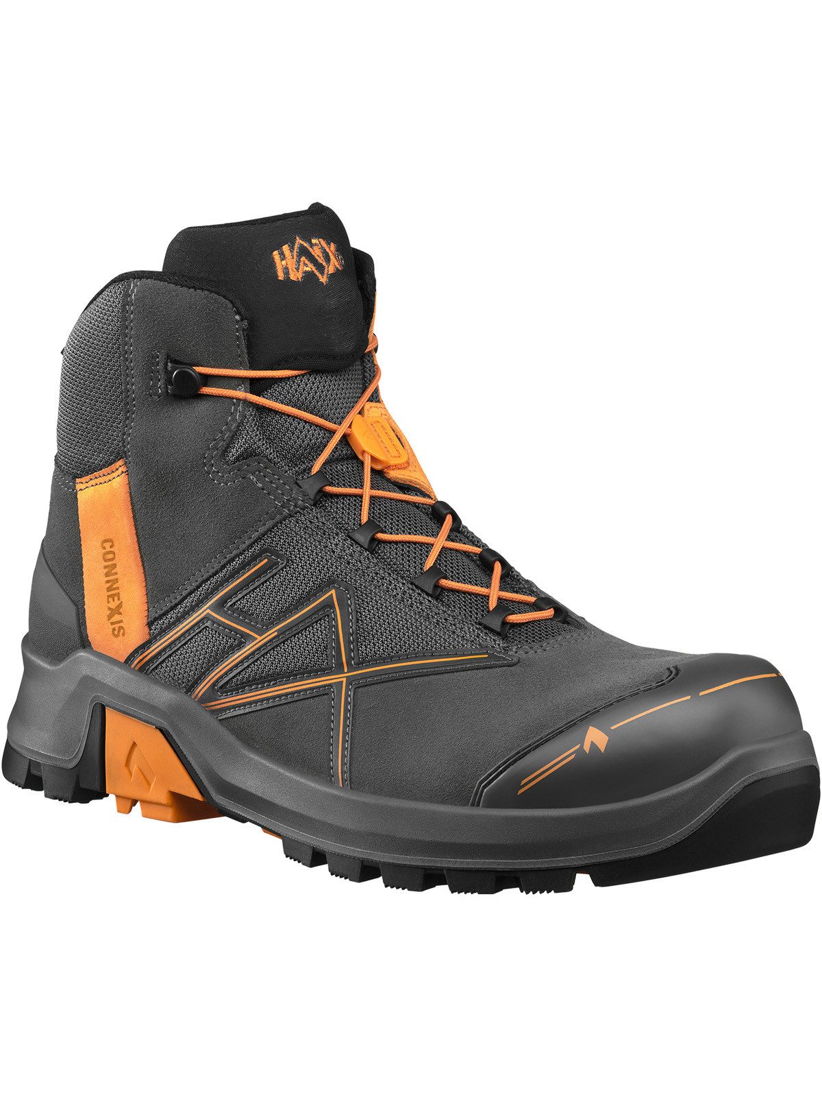 Haix CONNEXIS Safety+ GTX mid grau/orange Arbeitsschuh