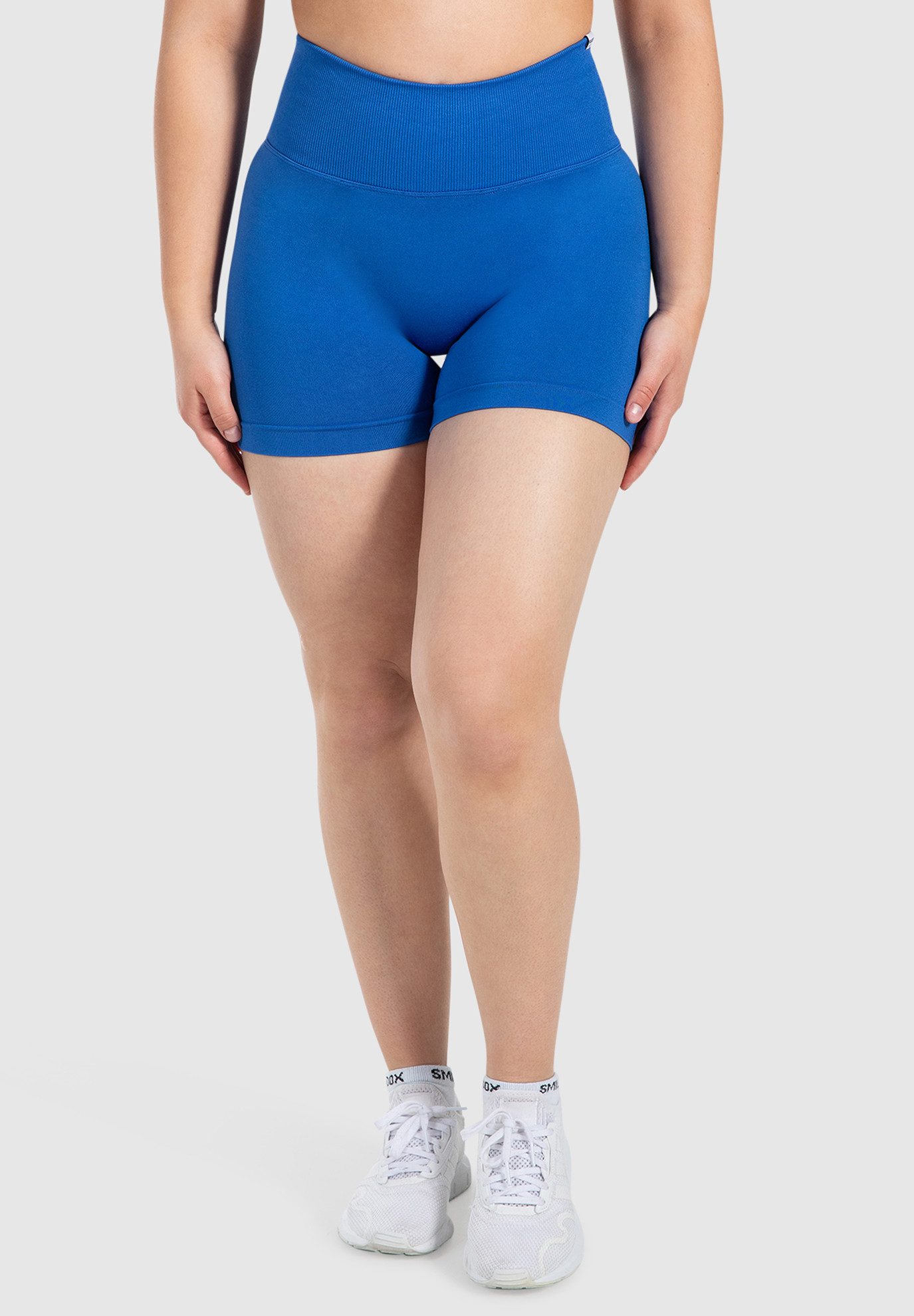 Smilodox Shorts Elvia, Short Leggings mit Figurformender V-Kontur, Fitness Gym Hochtaillierte Sportshorts, elastisches Funktionsmaterial, Nahtlos