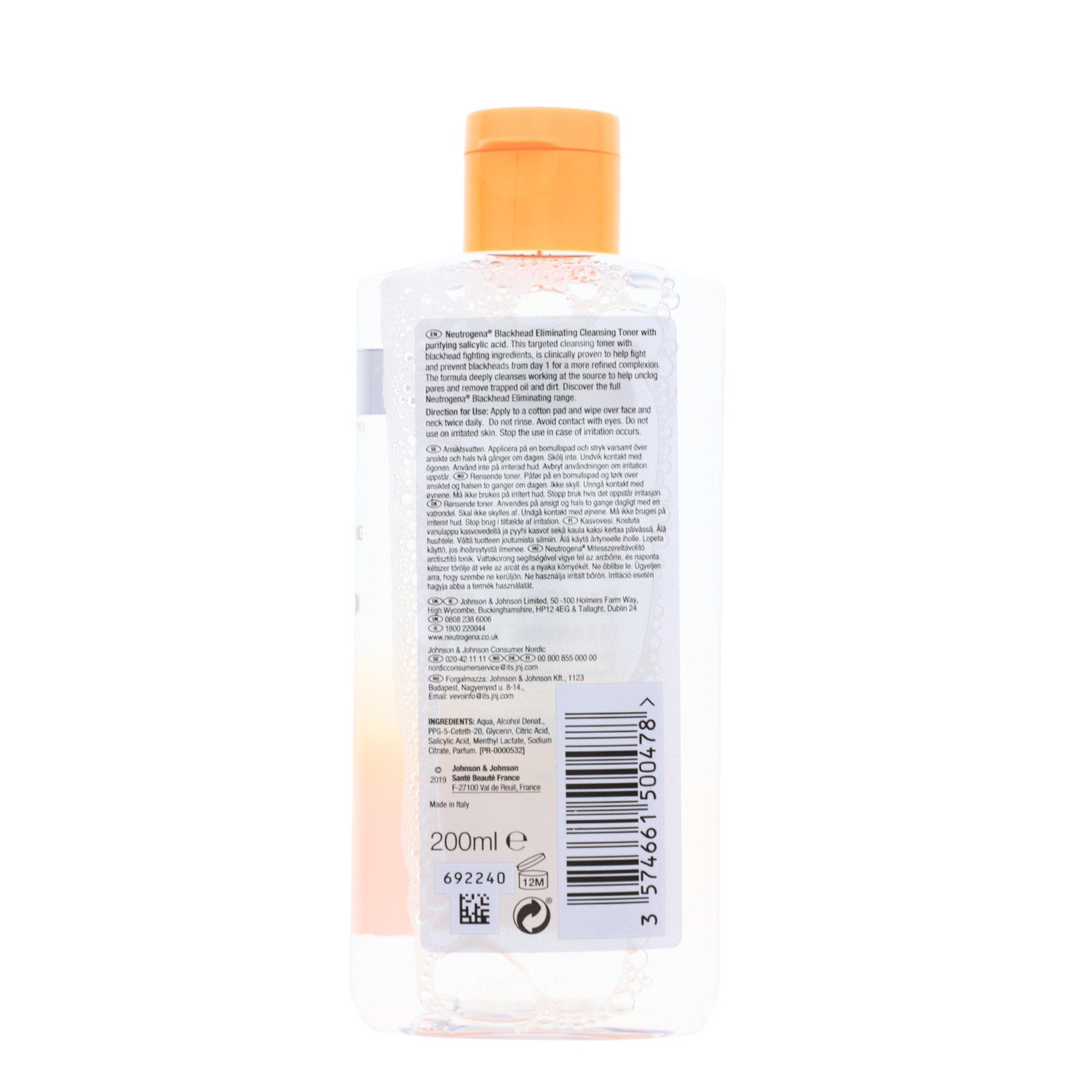 Neutrogena Gesichtspeeling 2 x Neutrogena Blackhead Eliminating Cleansing Toner je 200ml Gesichts