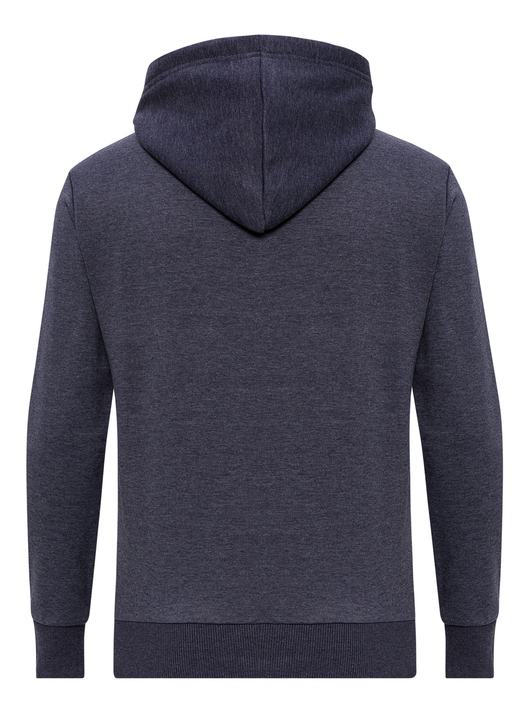 Blau bequemer 183912) Lion blue Hoodie WOTEGA Kapuzenpullover Sweat (grisaille Kapuzenpullover