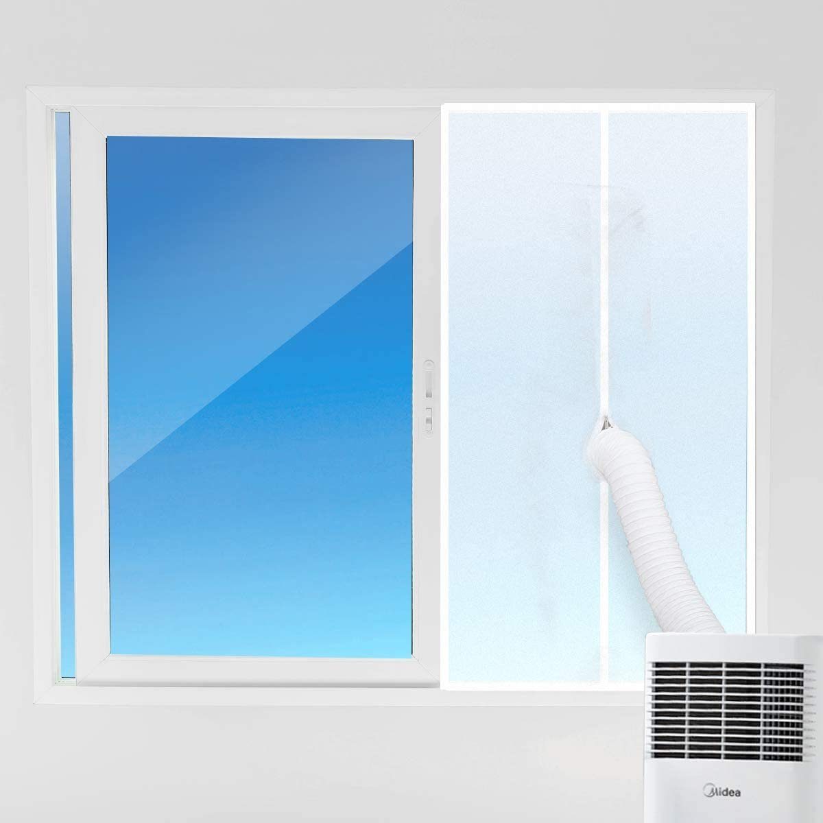 Wäschetrockner Anti-Mücken, Schiebefenster, Mobile Wasserdicht, Windabweisend für für Fensterabdichtung Stop Klimageräte, Hot Air Sekey, Fensterstopper