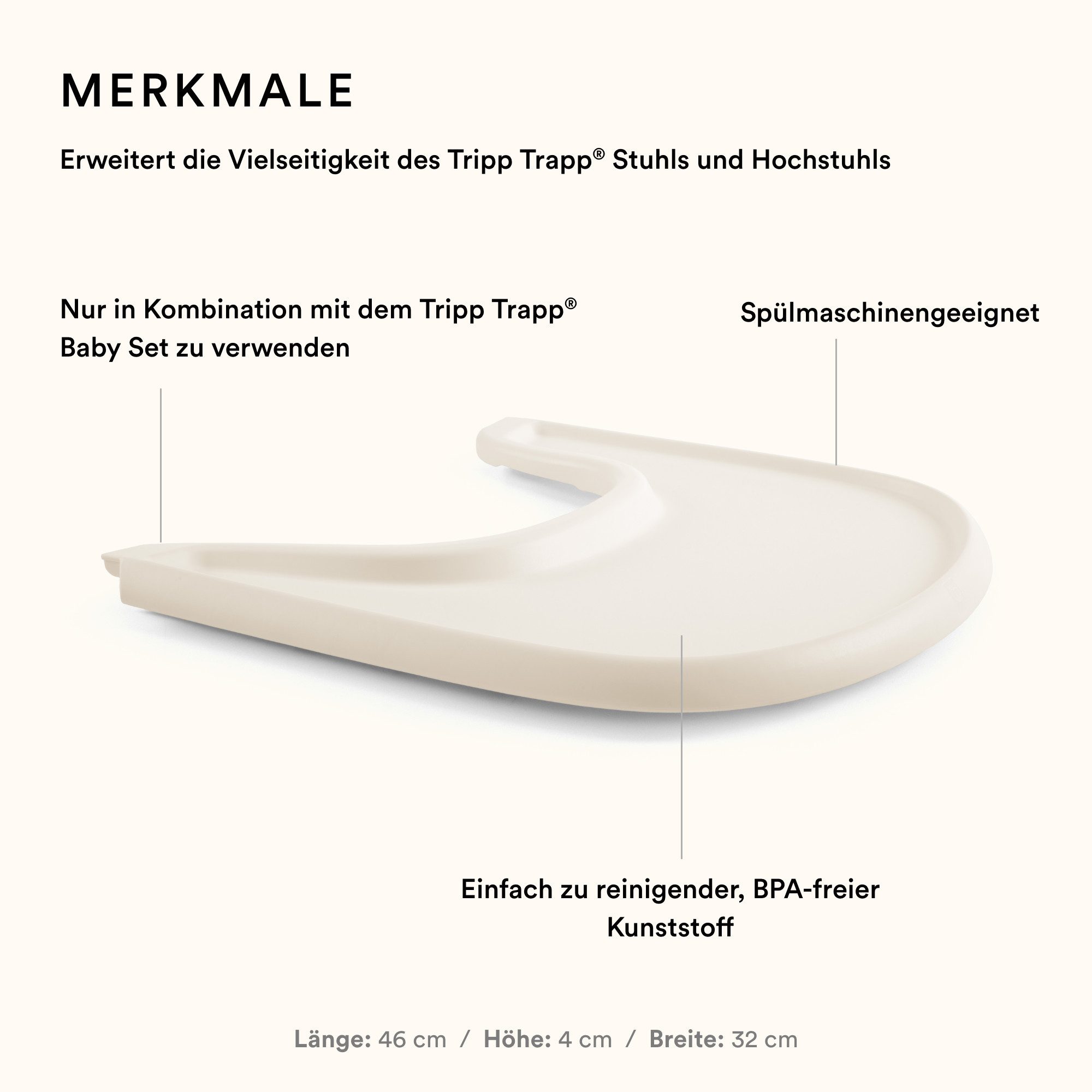 Stokke Hochstuhltablett Tray – Exklusiv für Tripp Trapp Stuhl + Tripp Trapp günstig online kaufen