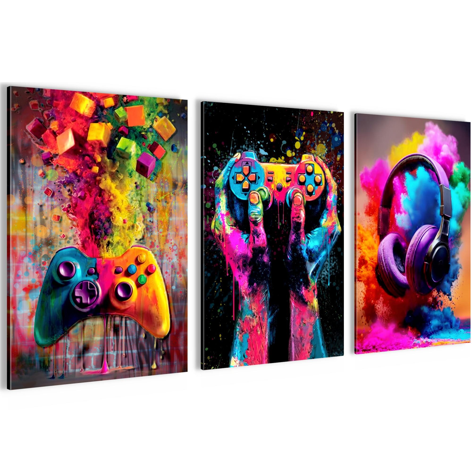 Novart Wandbild Wandbilder Gamer Spielkonsole Jugendzimmer Kinderzimmer, Bu günstig online kaufen