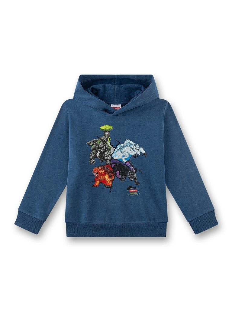 Sanetta Hoodie Jungen Hoodie mit Kapuze und Fantasy-Motiv Blau