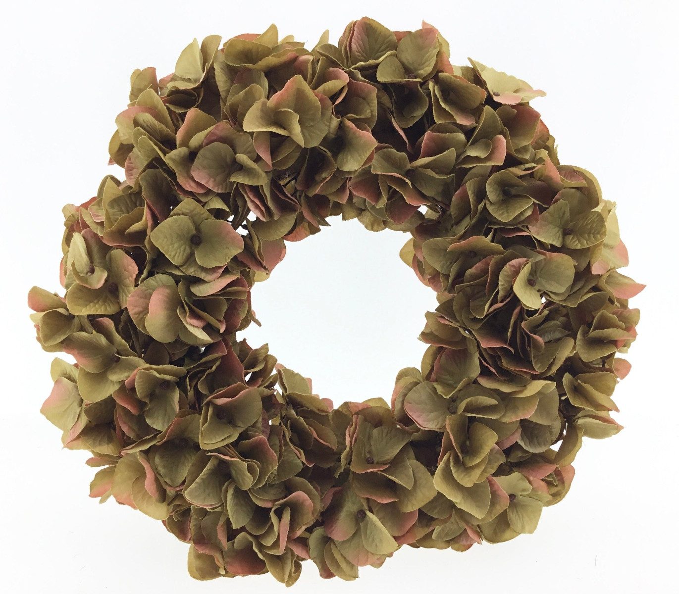 finehomegarden Dekokranz Hortensienkranz künstlicher Kranz Ø36cm rosa/grün günstig online kaufen