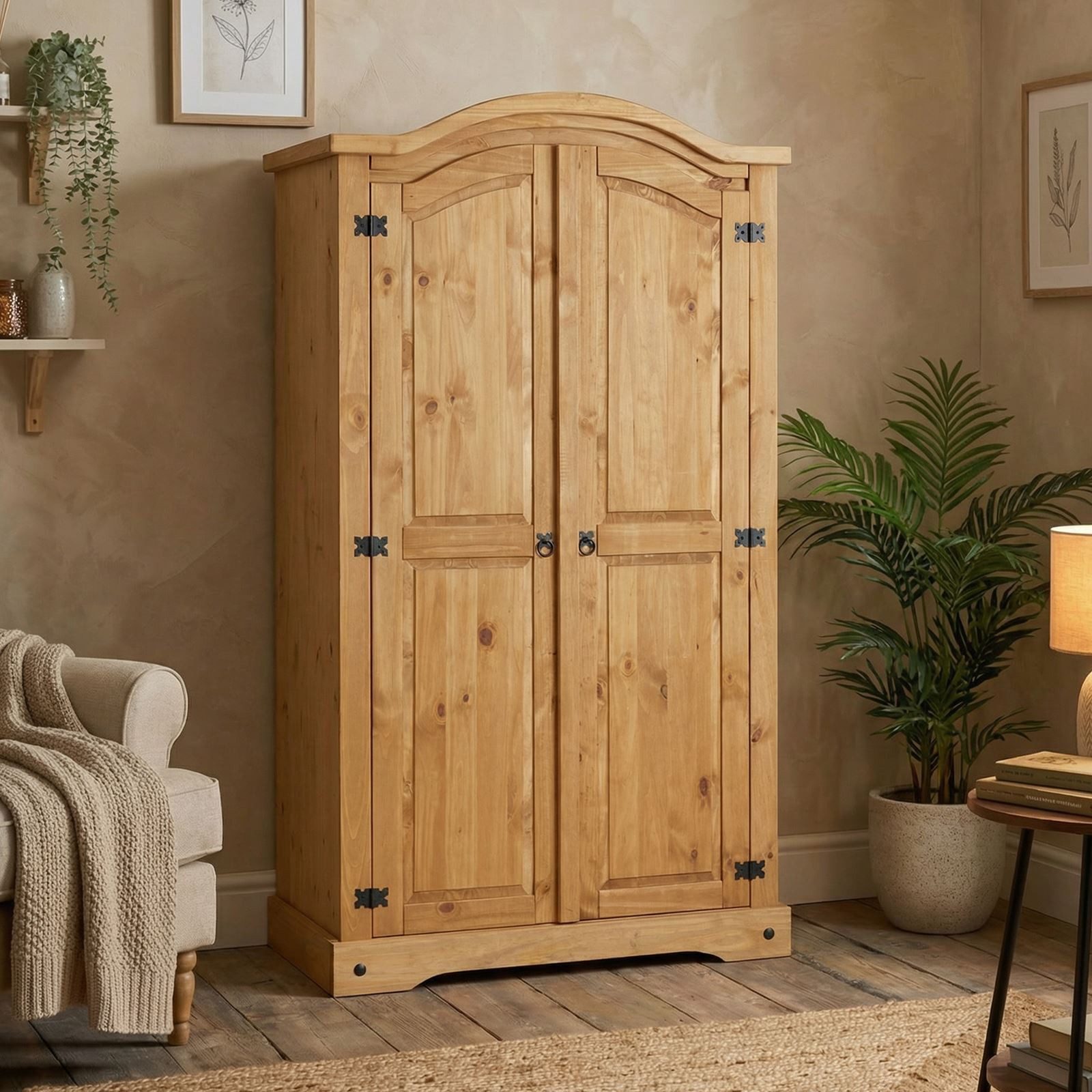 CARO-Möbel Kleiderschrank SALSA Garderobenschrank mit Kleiderstange aus Kie günstig online kaufen