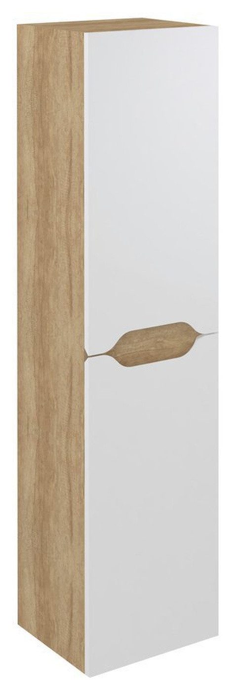Sapho Seitenschrank WAVE Hochschrank 35x140x30cm, weiß/Eiche Alabama Sapho-WA245-3022