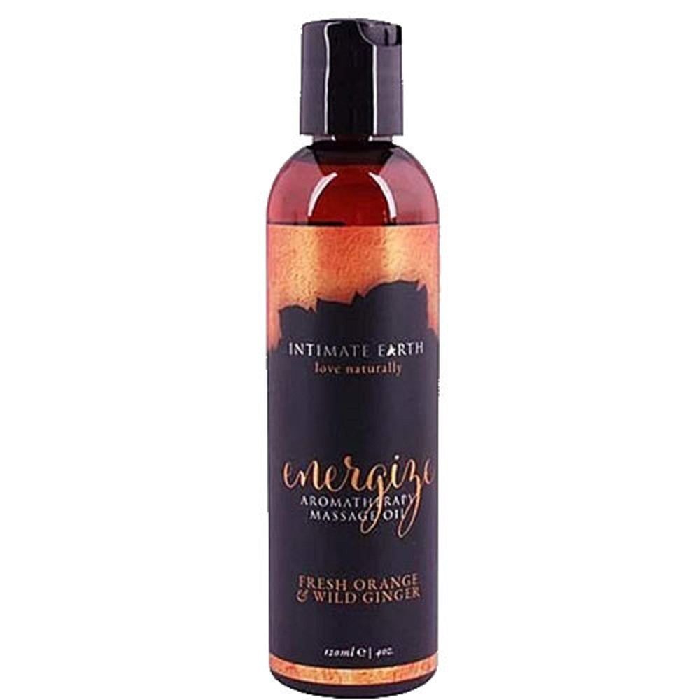 120ml, Flasche Massageöl Aromatherapie mit (Ingwer/Orange) Earth natürliches Intimate Energize und Massage-Öl