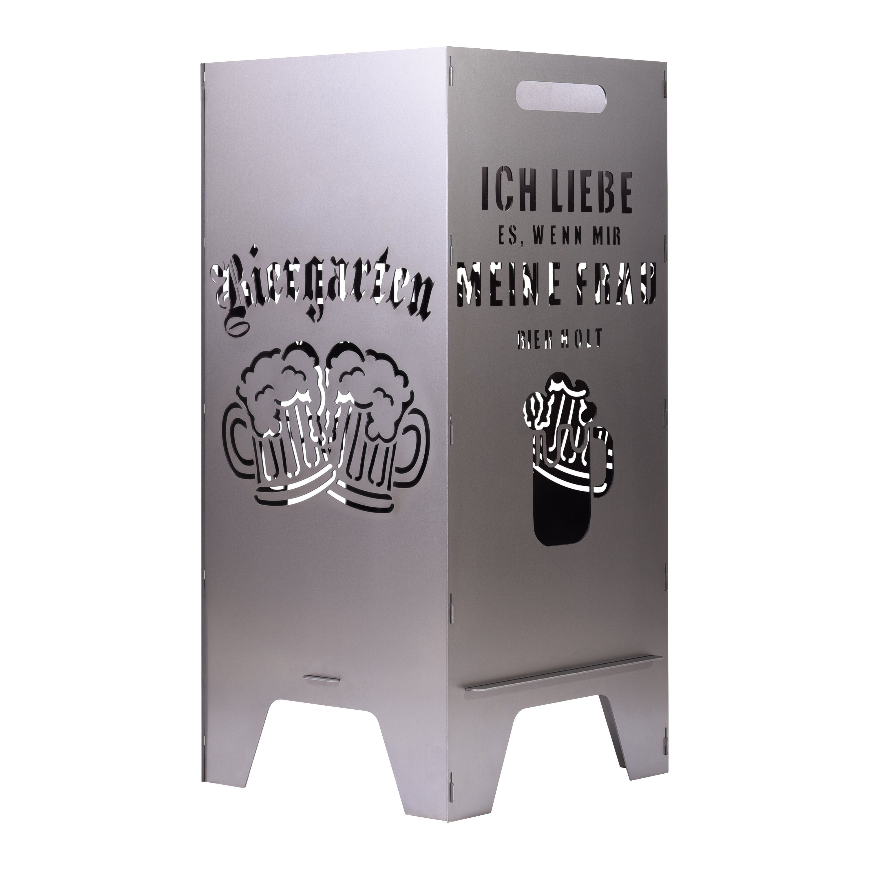 Feuertonnen Bertling Feuerschale XL Feuertonne mit Biergarten Schriftzug Mo günstig online kaufen