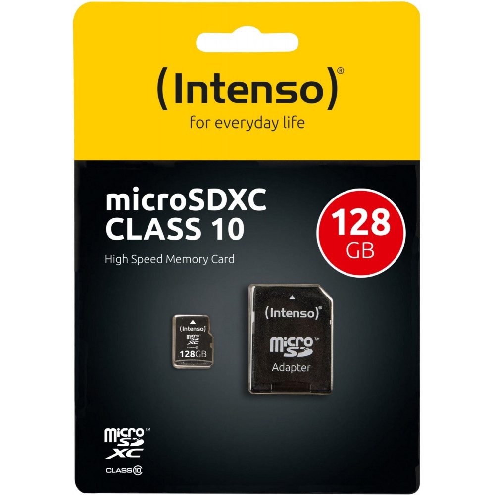 Intenso intenso microSDXC Card Class 10 (128GB) Speicherkarte. Speicherkarte (128 GB GB, Wasserfest)