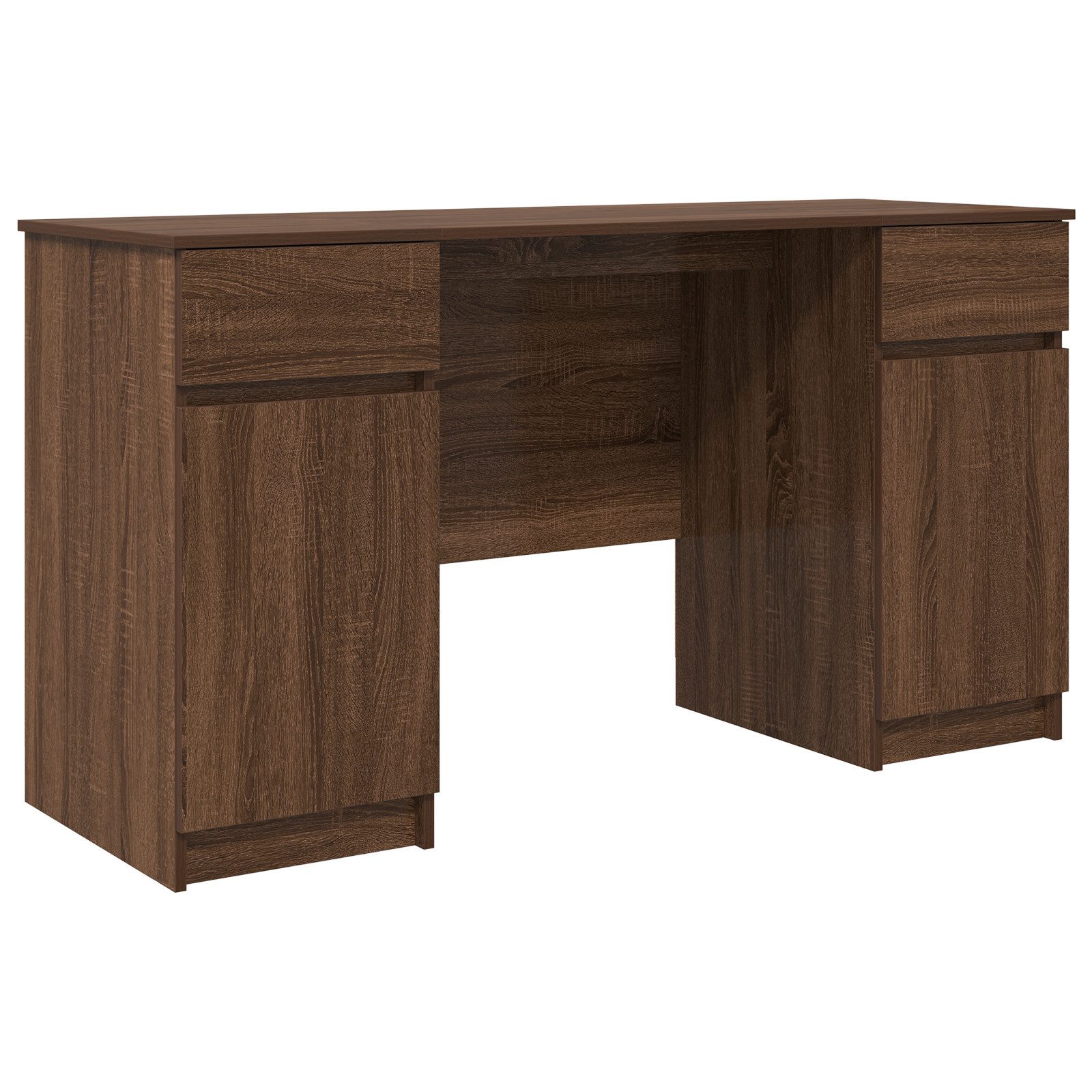 vidaXL Schreibtisch Schreibtisch Braun Eiche 140x49x76 günstig online kaufen