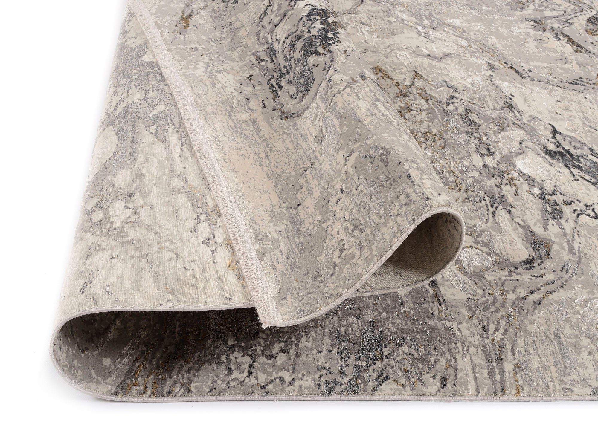 OCI DIE TEPPICHMARKE Läufer BESTSELLER YOU, rechteckig, Höhe: 8 mm, Glanz Viskose, mit Fransen, Hoch Tief Struktur, Vintage, Wohnzimmer