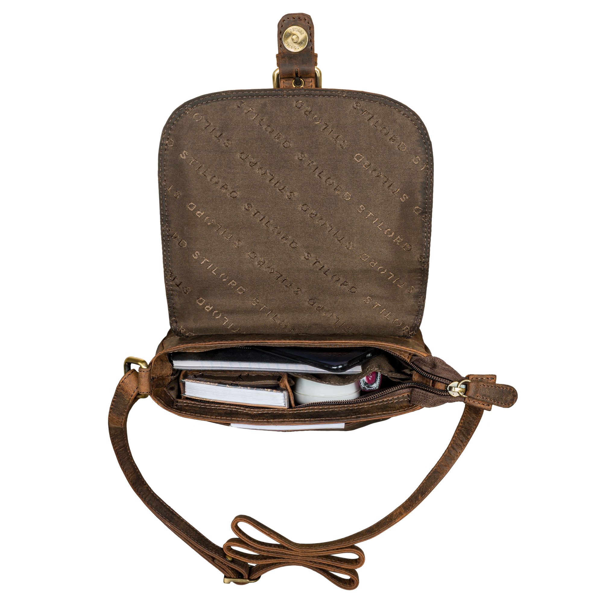 STILORD Handtasche "Iris" Leder Handtasche Damen klein Echtleder Umhängetaschen Frauen