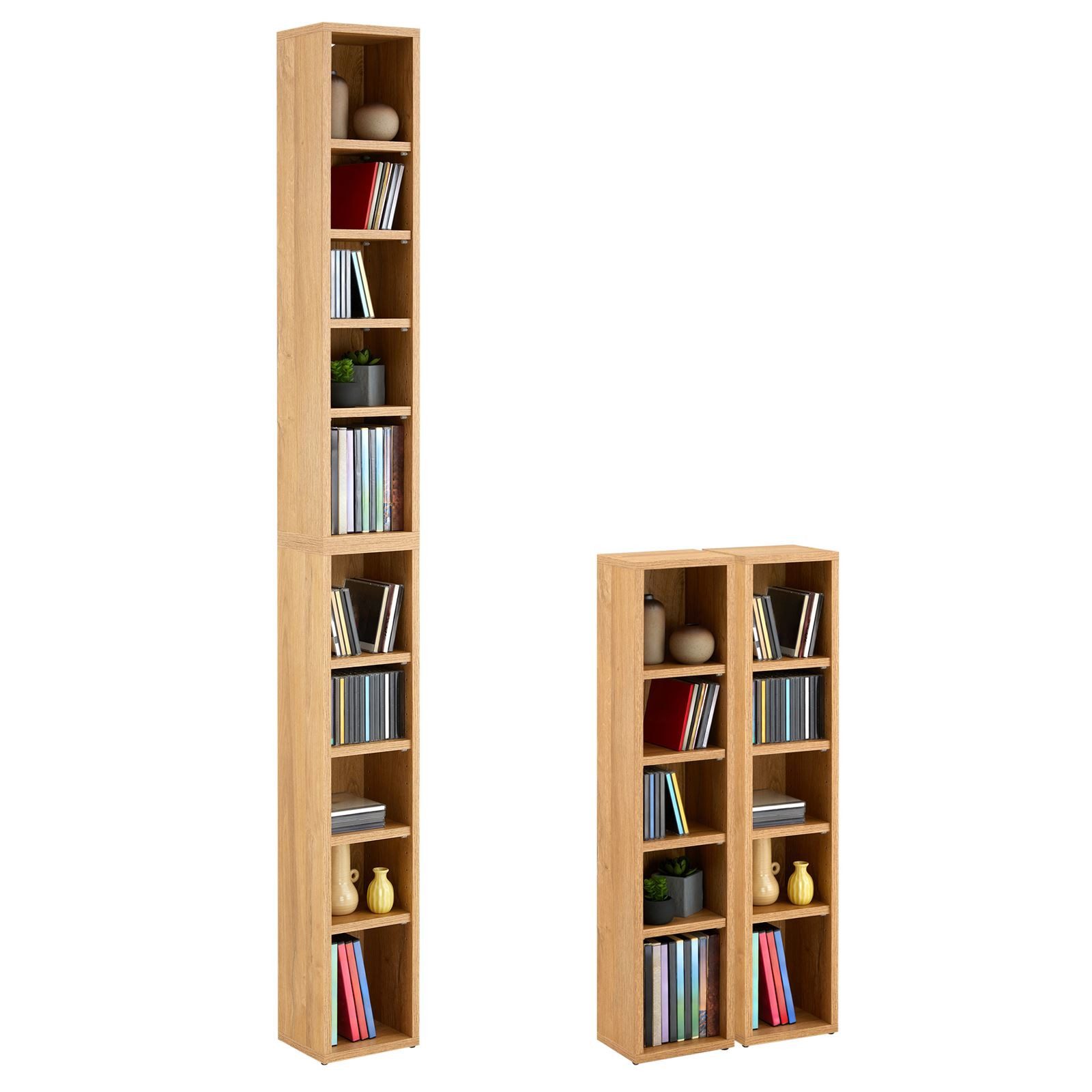 CARO-Möbel CD-Regal CHART, Medienregal aus 2 Modulen Medien Aufbewahrung bi günstig online kaufen