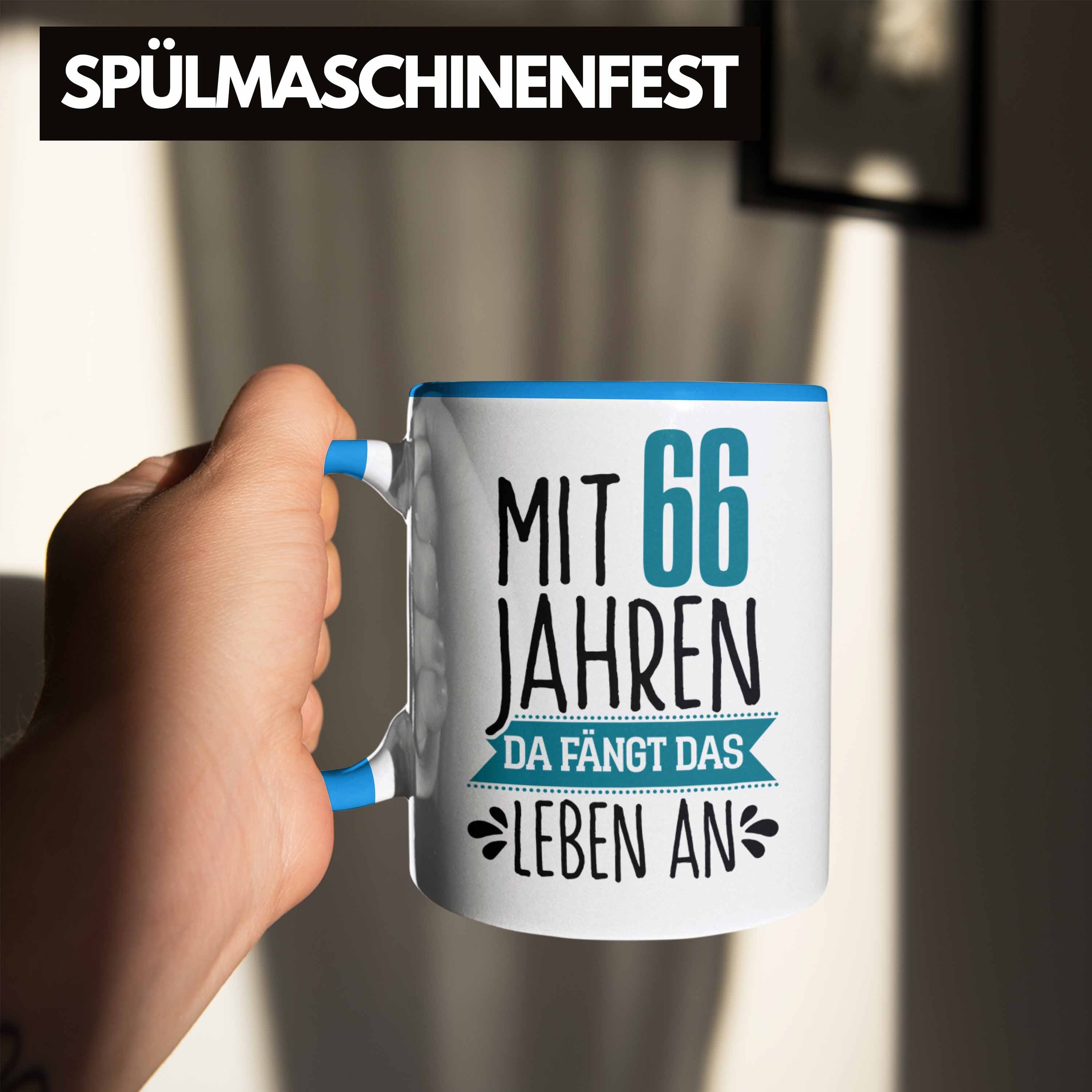 Blau Trendation für und Männer Trendation Geburtstag 66. Frauen Geschenk Lustiges Tasse T -