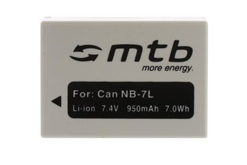 mtb more energy [BAT-158 - Li-Ion] Kamera-Akku kompatibel mit Akku-Typ Canon NB-7L 950 mAh (7,4 V), passend für: Canon PowerShot G10, G11, G12, SX30 IS…