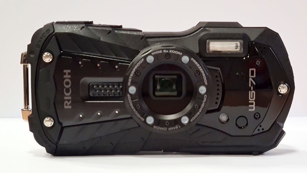 schwarz Digitalkamera Kompaktkamera Ricoh WG-70