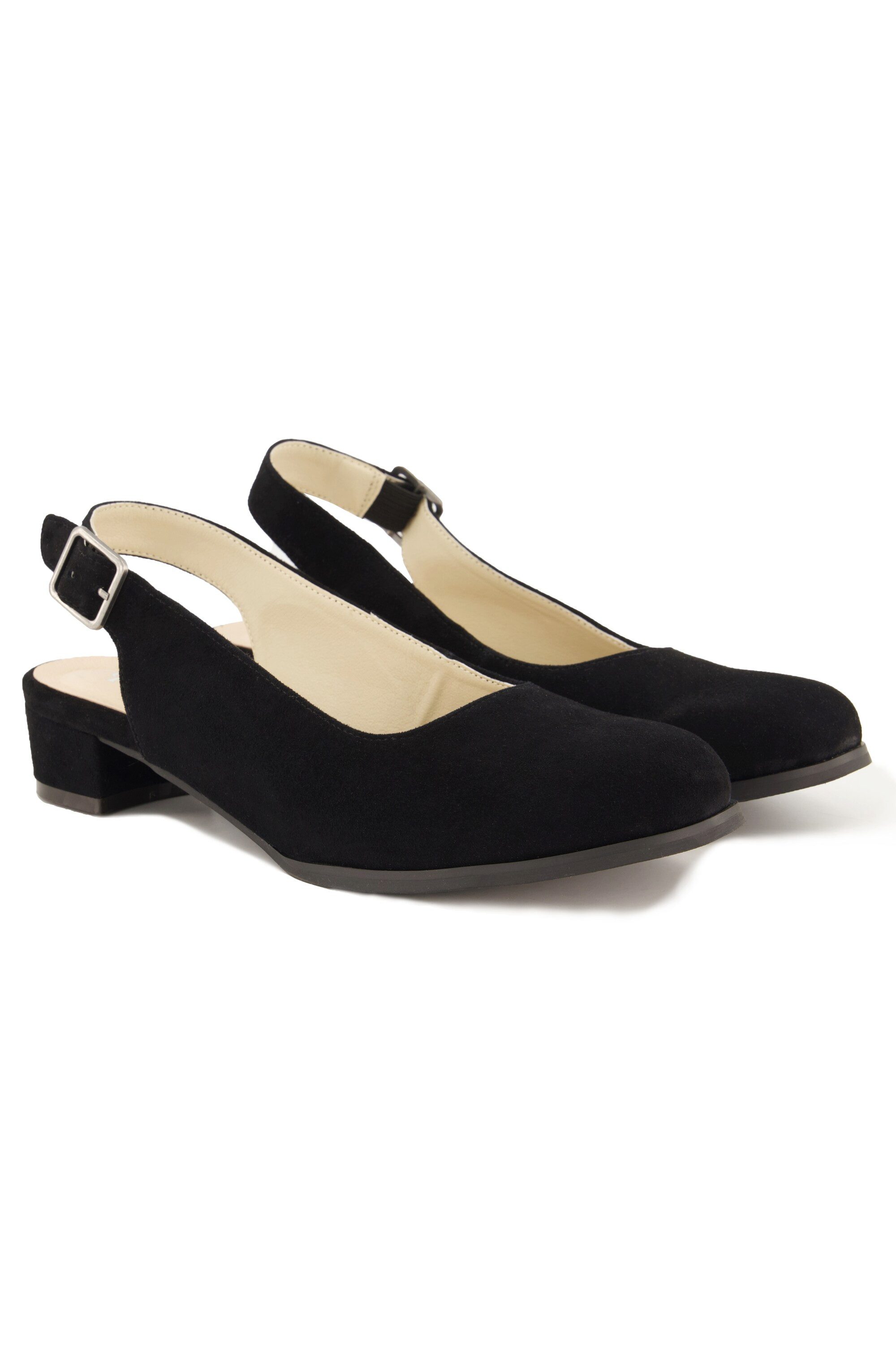 Ulla Popken Lederpumps Veloursleder Zierspange Weite günstig online kaufen