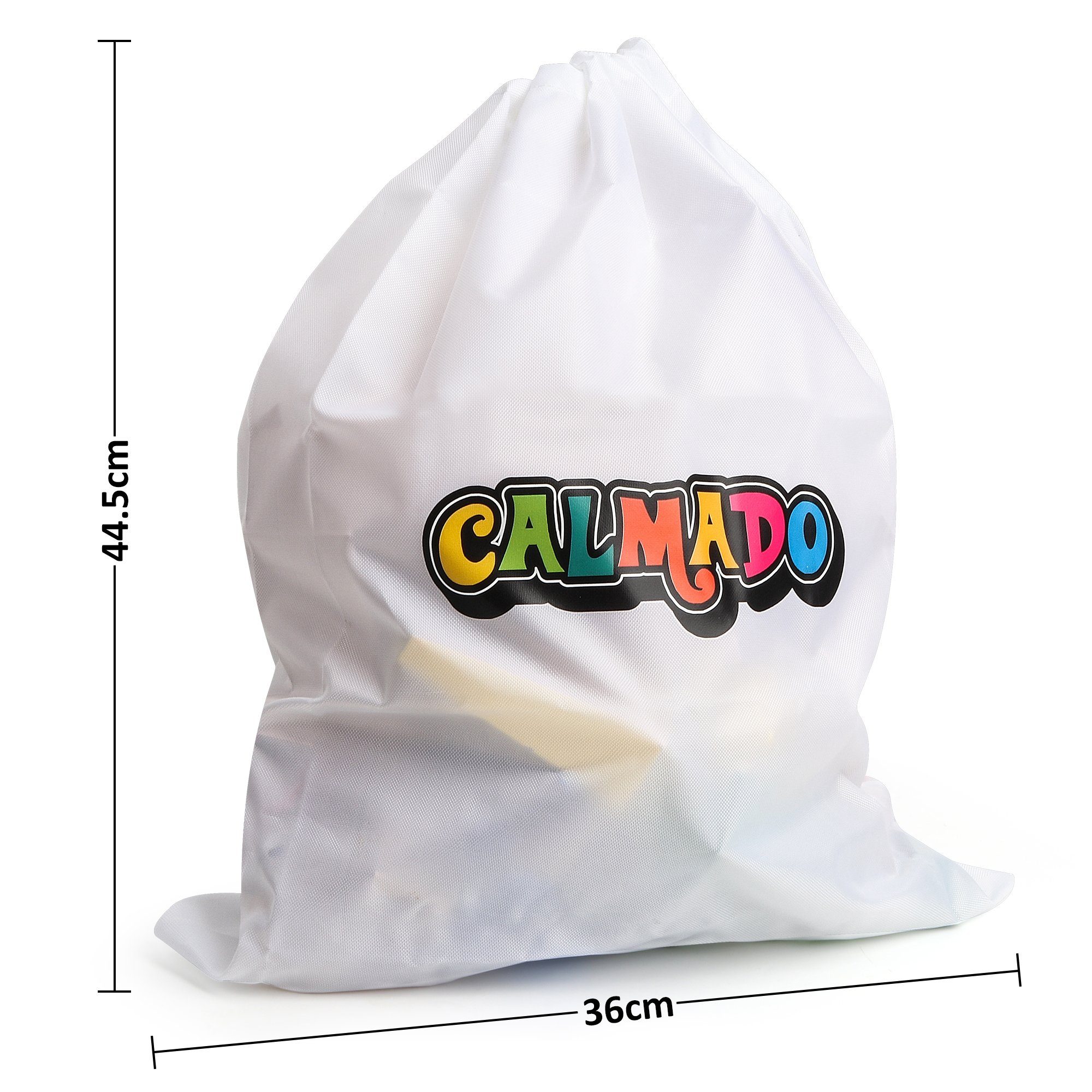 Calmado Kugelbahn Dominosteine Set, Domino Steine Spiel aus Holz im Set ink. Tasche