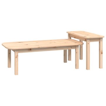 furnicato Couchtisch 2-tlg. Couchtisch-Set Massivholz Kiefer