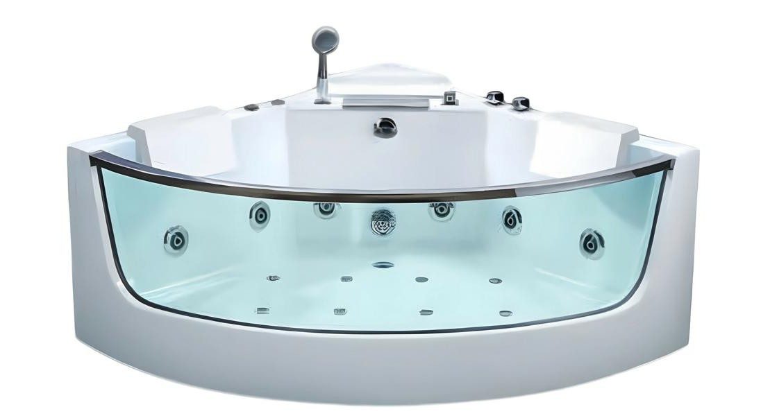 Xlmoebel Whirlpool-Badewanne XLMOEBEL Whirlpool Badewanne Acryl weiß mit Hydromassage, Made in Europa