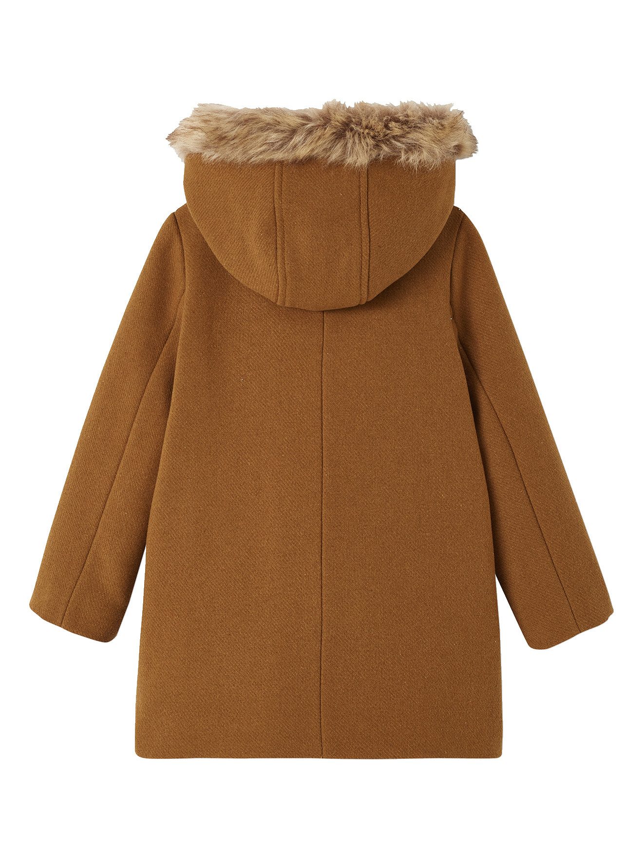 vertbaudet Dufflecoat Mädchen Dufflecoat mit Kapuze & Knebelknöpfen
