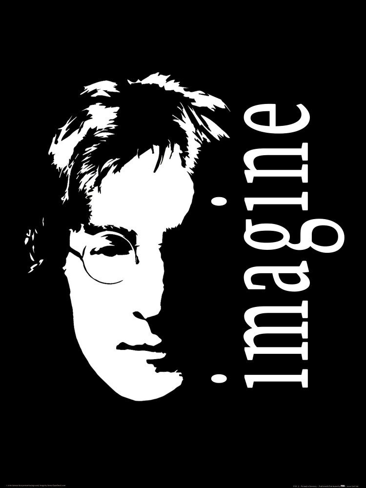 1art1 Poster John Lennon Kunstdruck Bild - Imagine (80 x 60 cm)