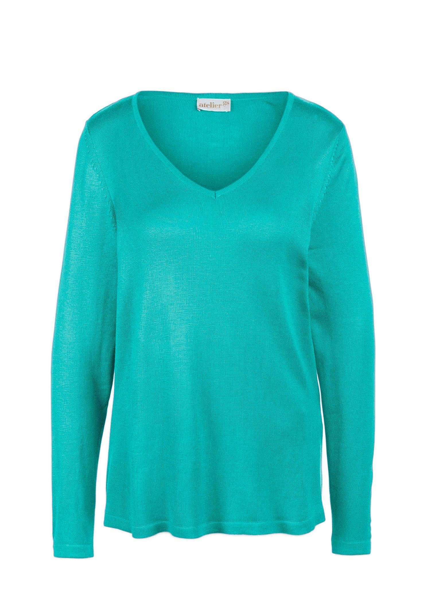 GOLDNER Strickpullover Unkomplizierter Pullover mit V-Ausschnitt günstig online kaufen