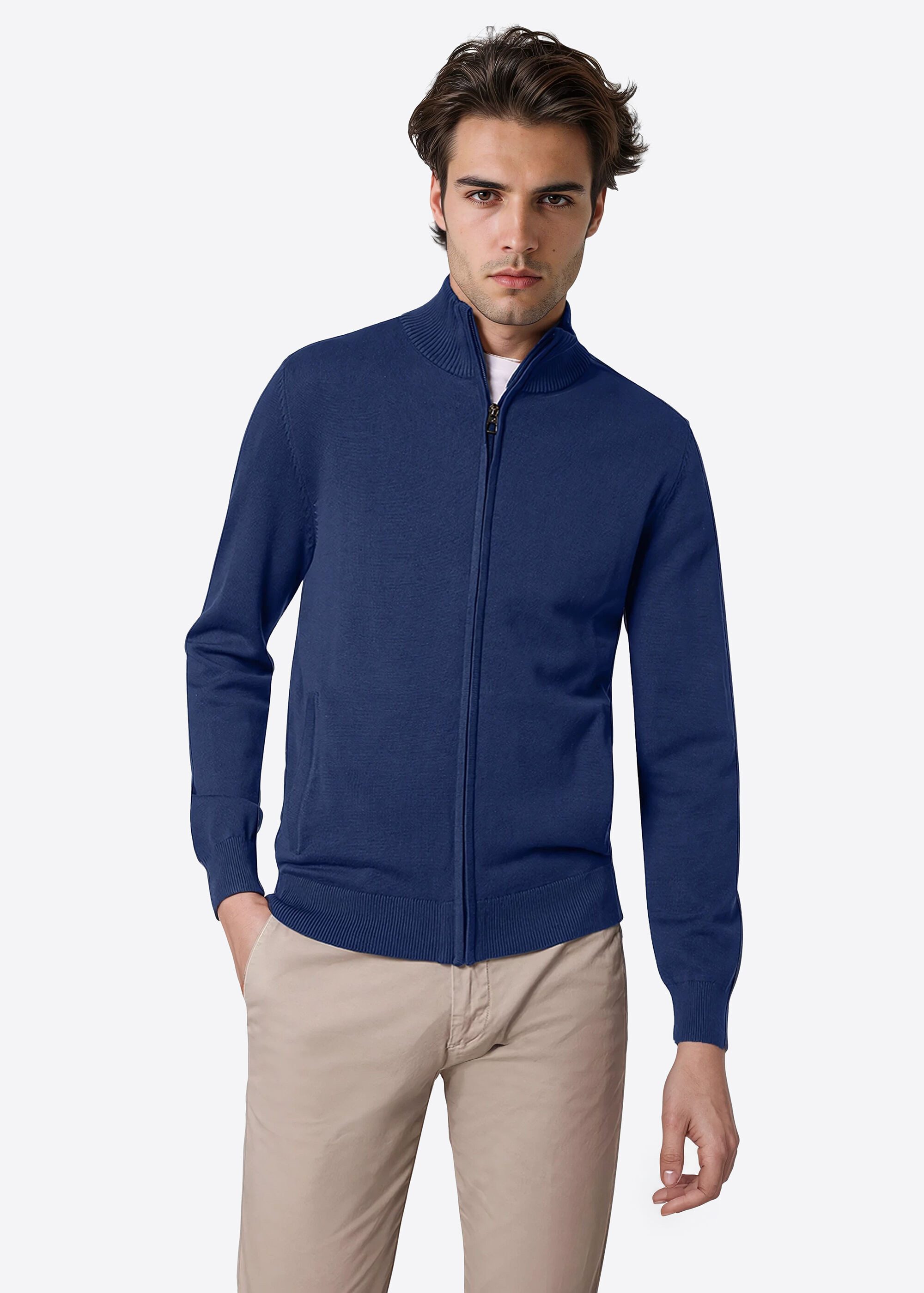 Pierre Cardin Strickjacke mit durchgehendem Reißverschluss