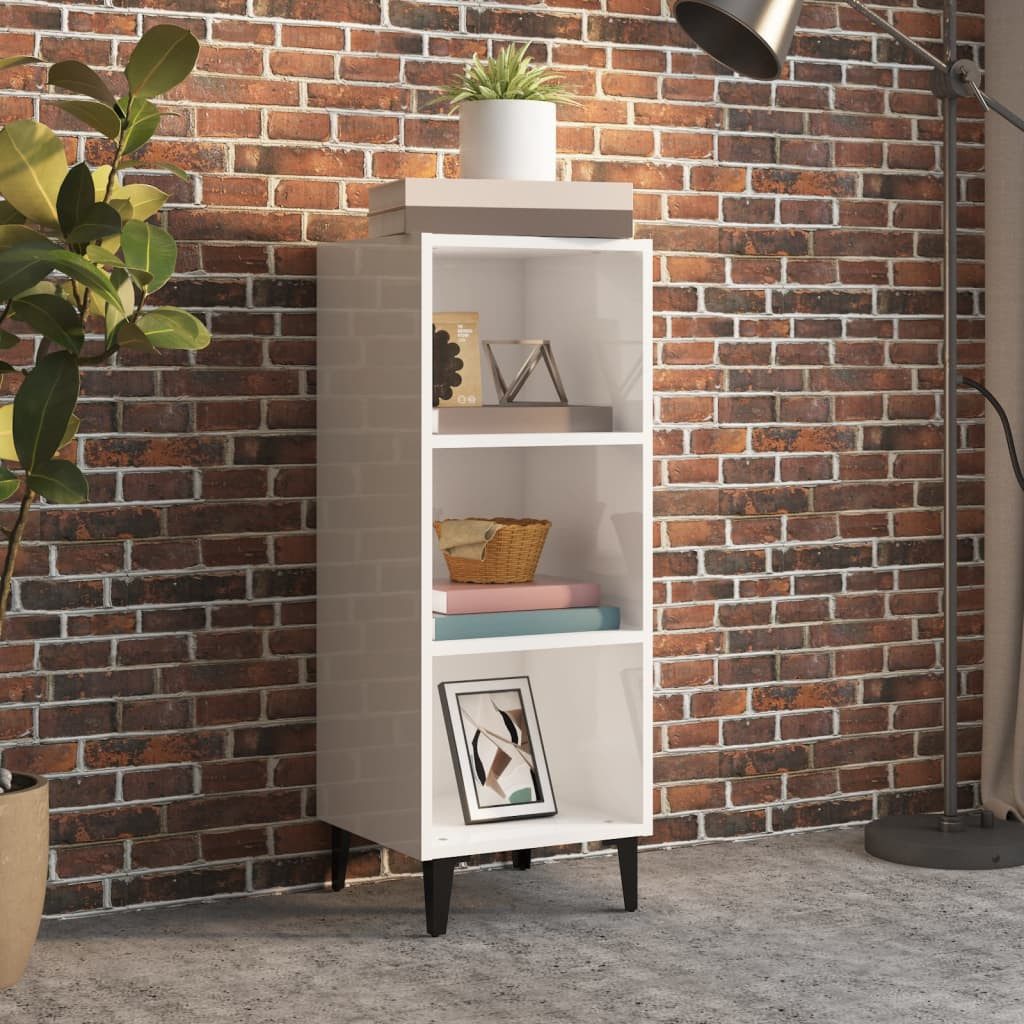 vidaXL Sideboard Sideboard Hochglanz-Weiß 34,5x32,5x90 cm günstig online kaufen