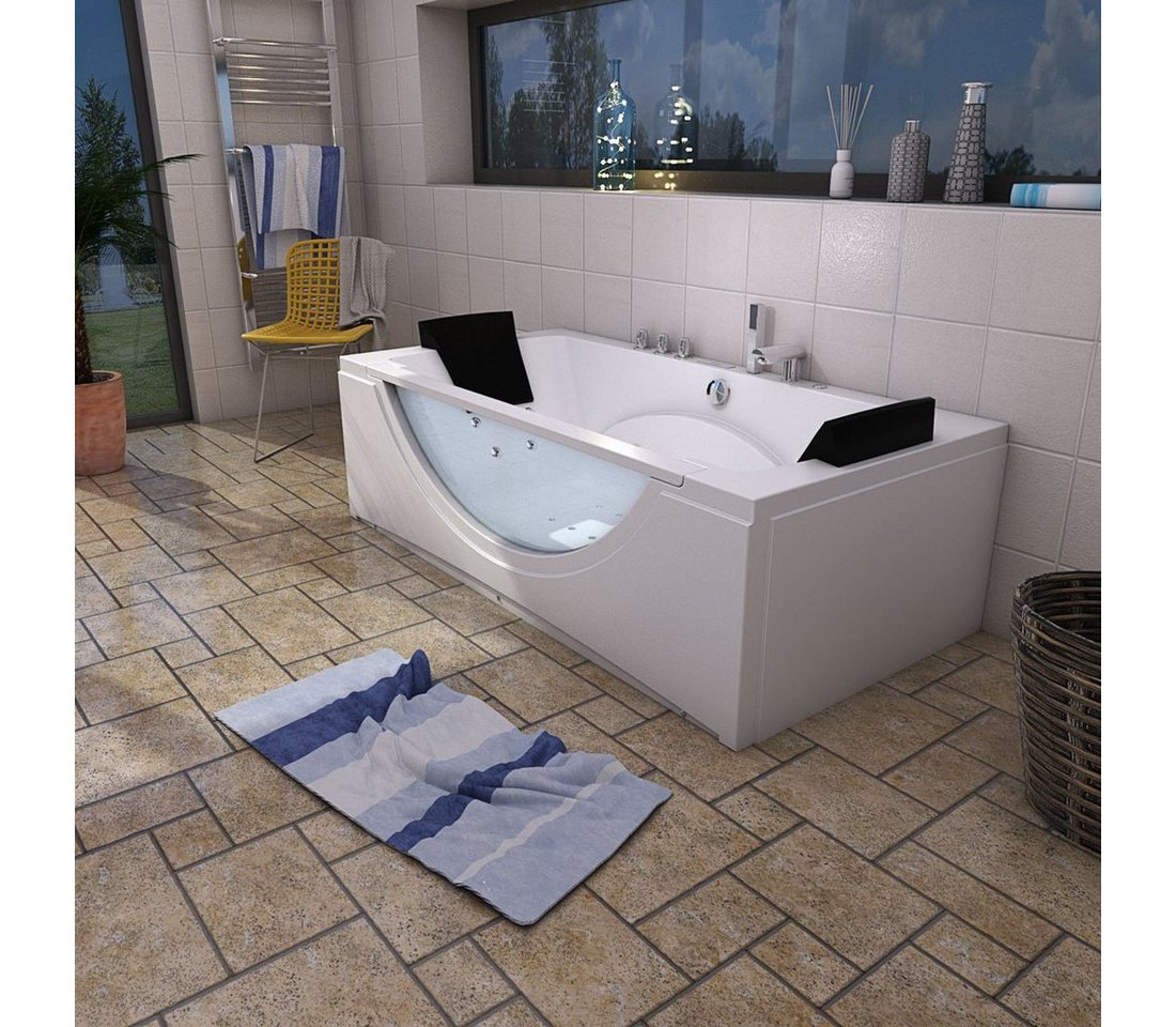 Thumbnail - AcquaVapore Whirlpool-Badewanne Whirlpool Badewanne Pool W81H-TH-B-ALL 180x90cm, (1-tlg)