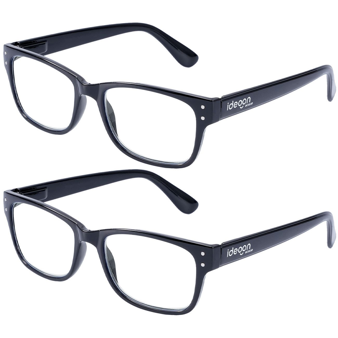 shop'n smile ideoon Lesebrille Klassische Lesebrille schwarz, +4,0 dpt, mit Etui: Elegant & robust