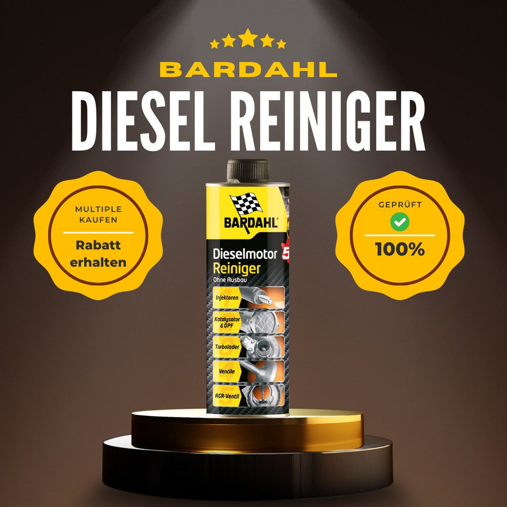 Diesel-Additiv Bardahl Diesel Motorenreiniger 5 in 1, Systemreiniger Dieselmotoren