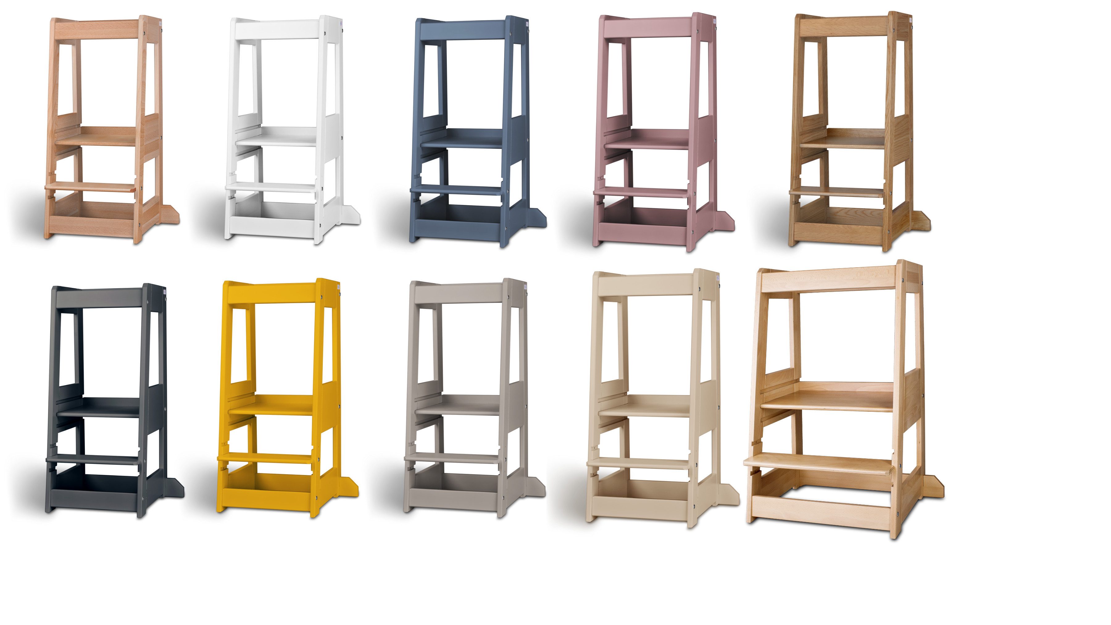 tiSsi® Hochstuhl Entdeckerturm / Lernturm FELIX mitwachsend Buche massiv günstig online kaufen