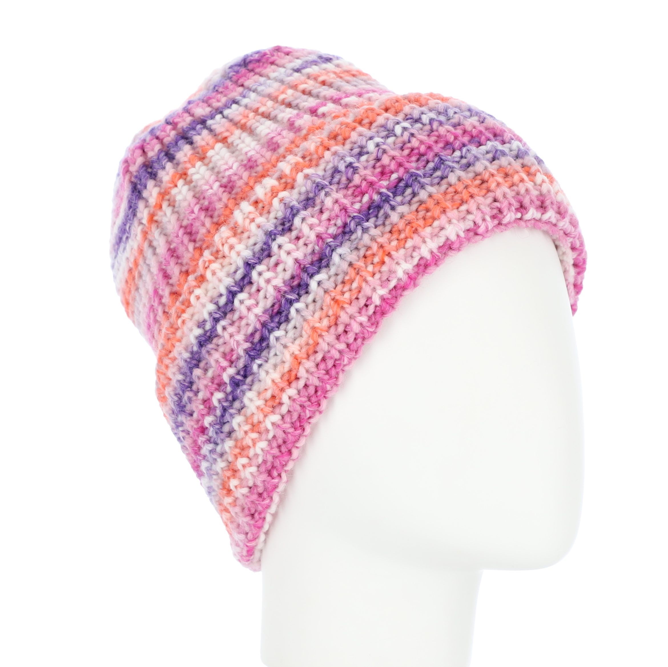 halsüberkopf Accessoires Strickmütze Umschlagmütze mit Farbverlauf günstig online kaufen