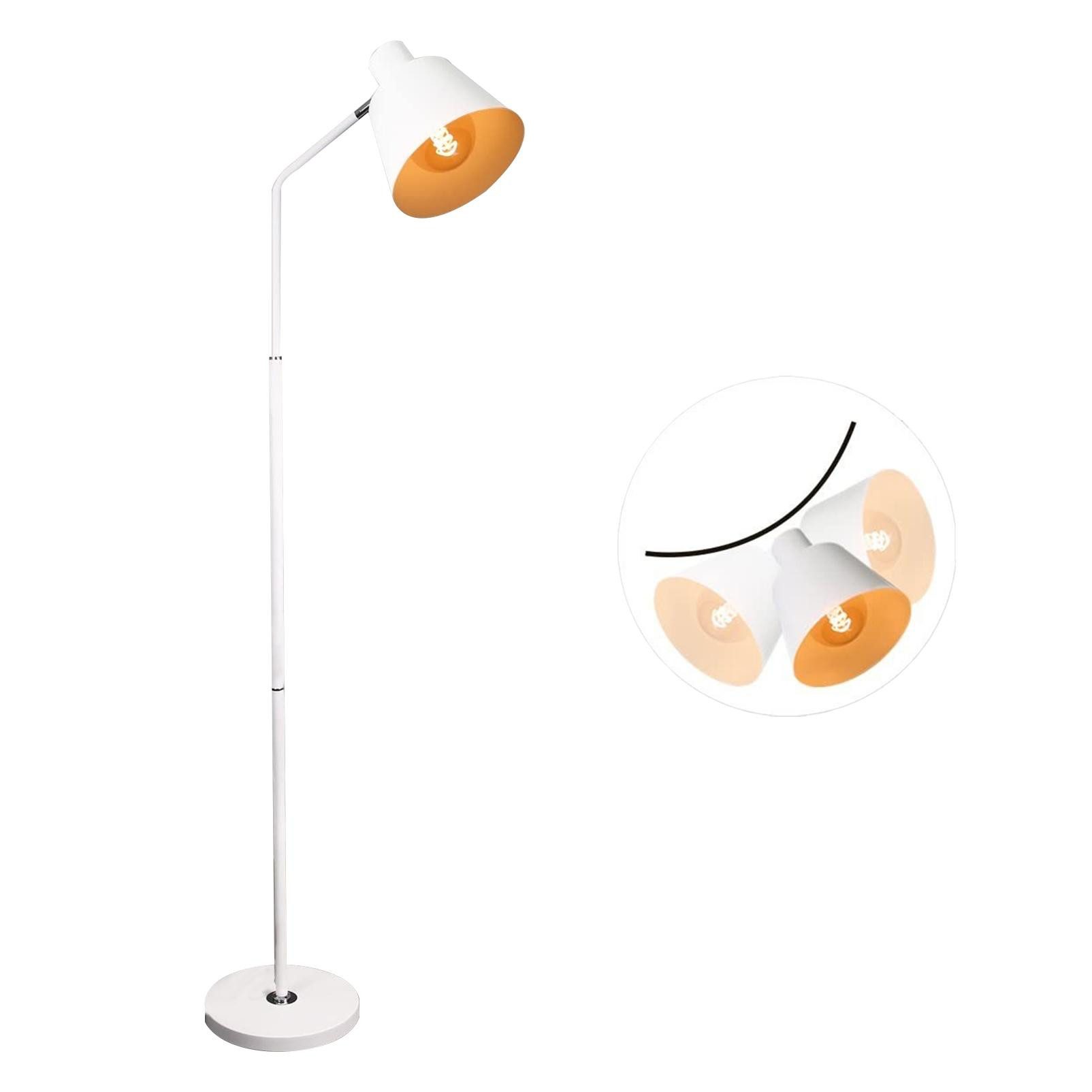 Stehlampe Wohnzimmer Schwarz Vintage E27 Retro Stehleuchte 166cm