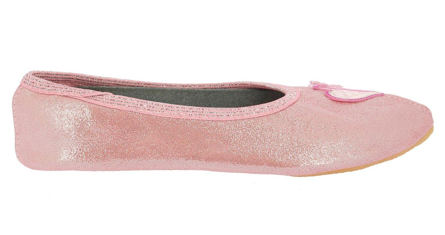 Beck Schläppchen Ballett Gymnastikschuh (wunderschöne Glitzerschuhe, für Ballett-Mäuse) robuste Materialien, rutschfeste Laufsohle