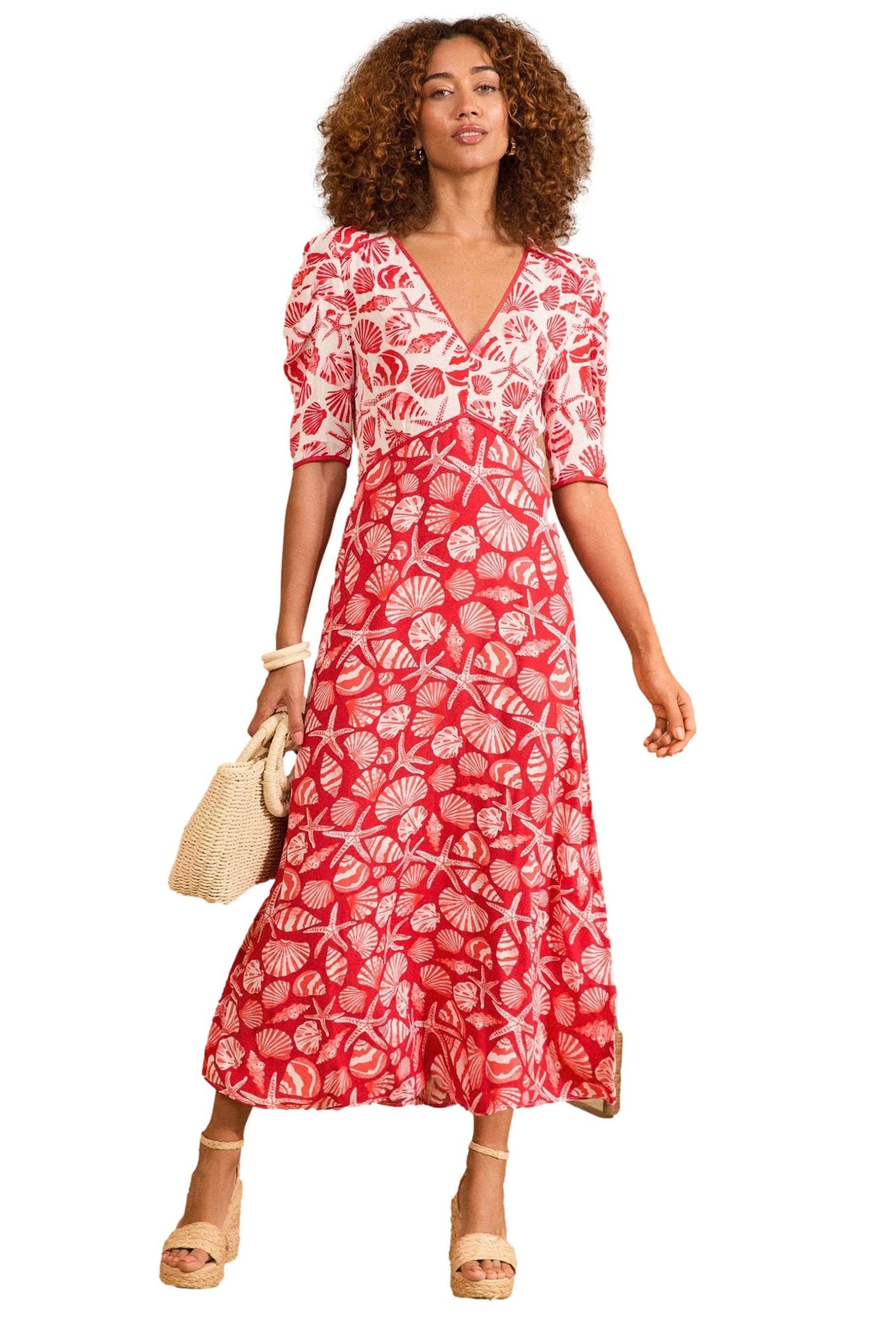 Love & Roses Midikleid Love & Roses Midikleid mit gerafften Ärmeln Petite ( günstig online kaufen