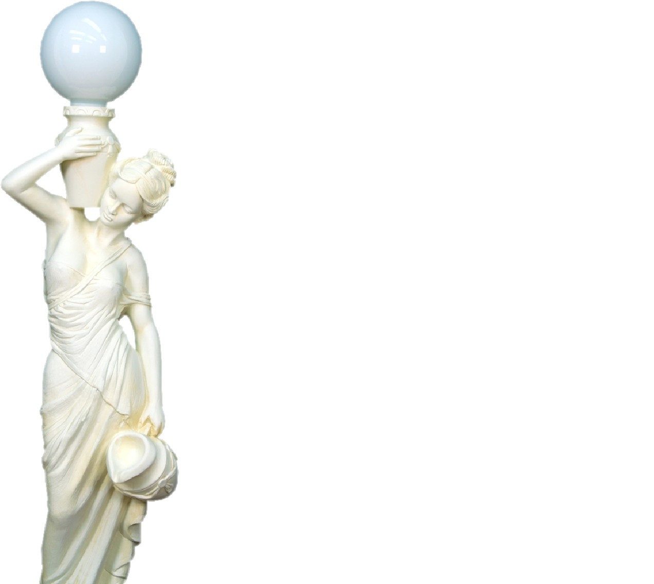 JVmoebel Stehlampe Griechische Figur Stehleuchte aus Metall in Antik-Optik, Made in Europa