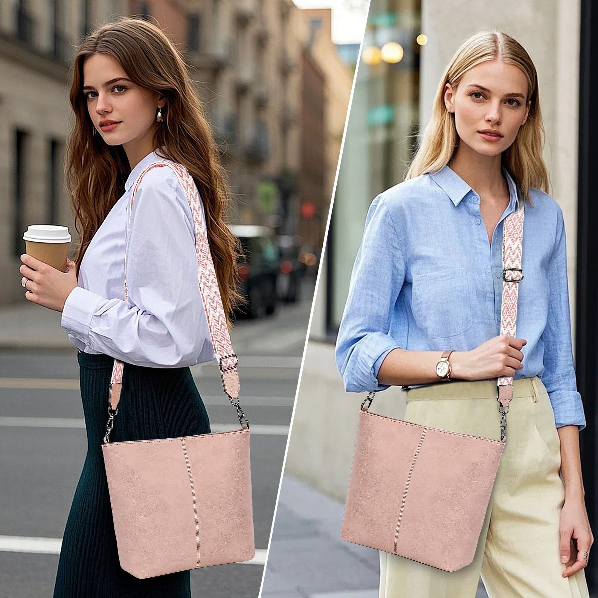 TAN.TOMI Schultertasche Damen Crossbody Bag Henkeltasche Mittel Umhängetasche, Mit Verstellbar Abnehmbar Für Pendeln Reise Campus Sport