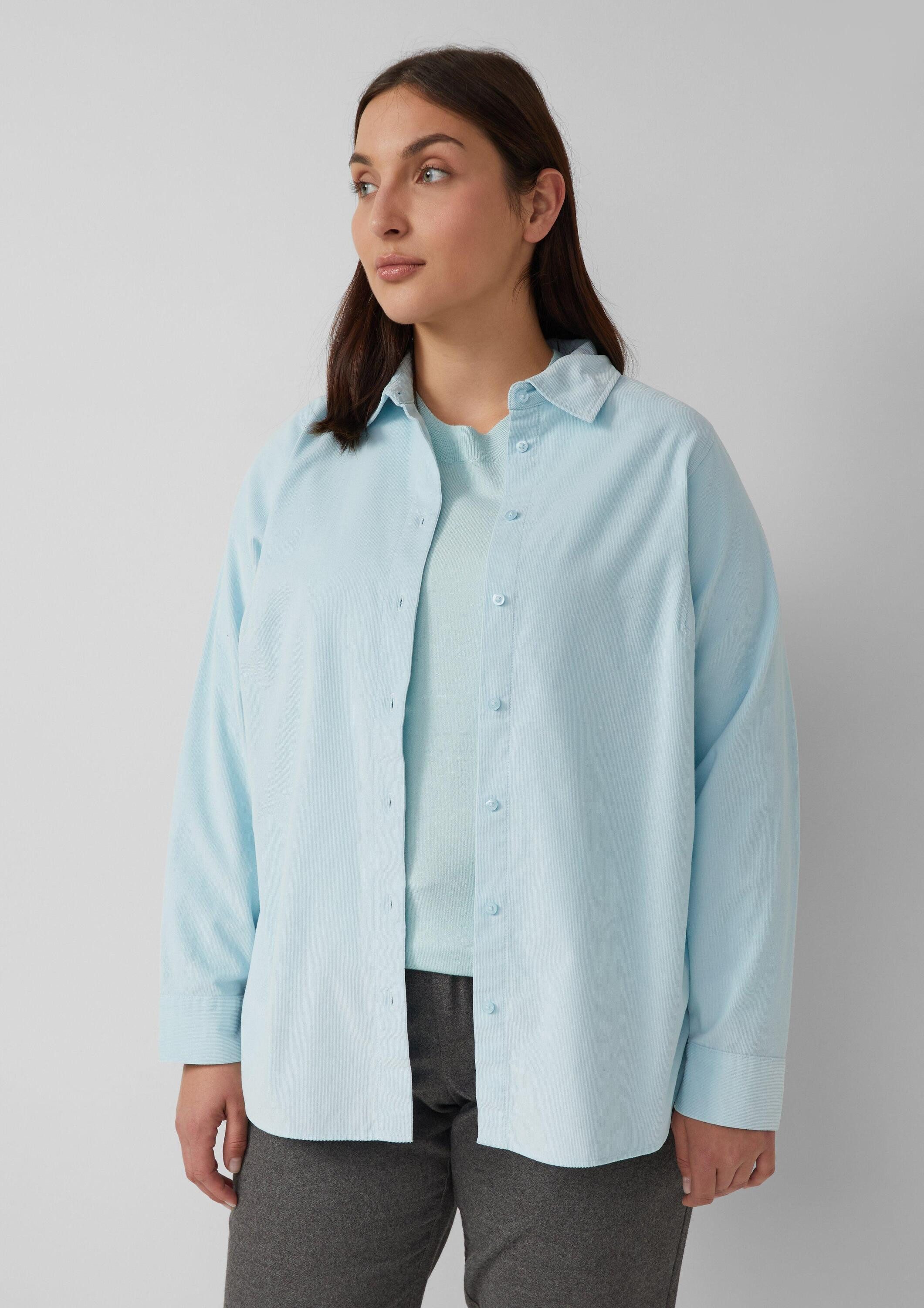 s.Oliver Langarmbluse Bluse Feincordbluse mit Hemdkragen günstig online kaufen