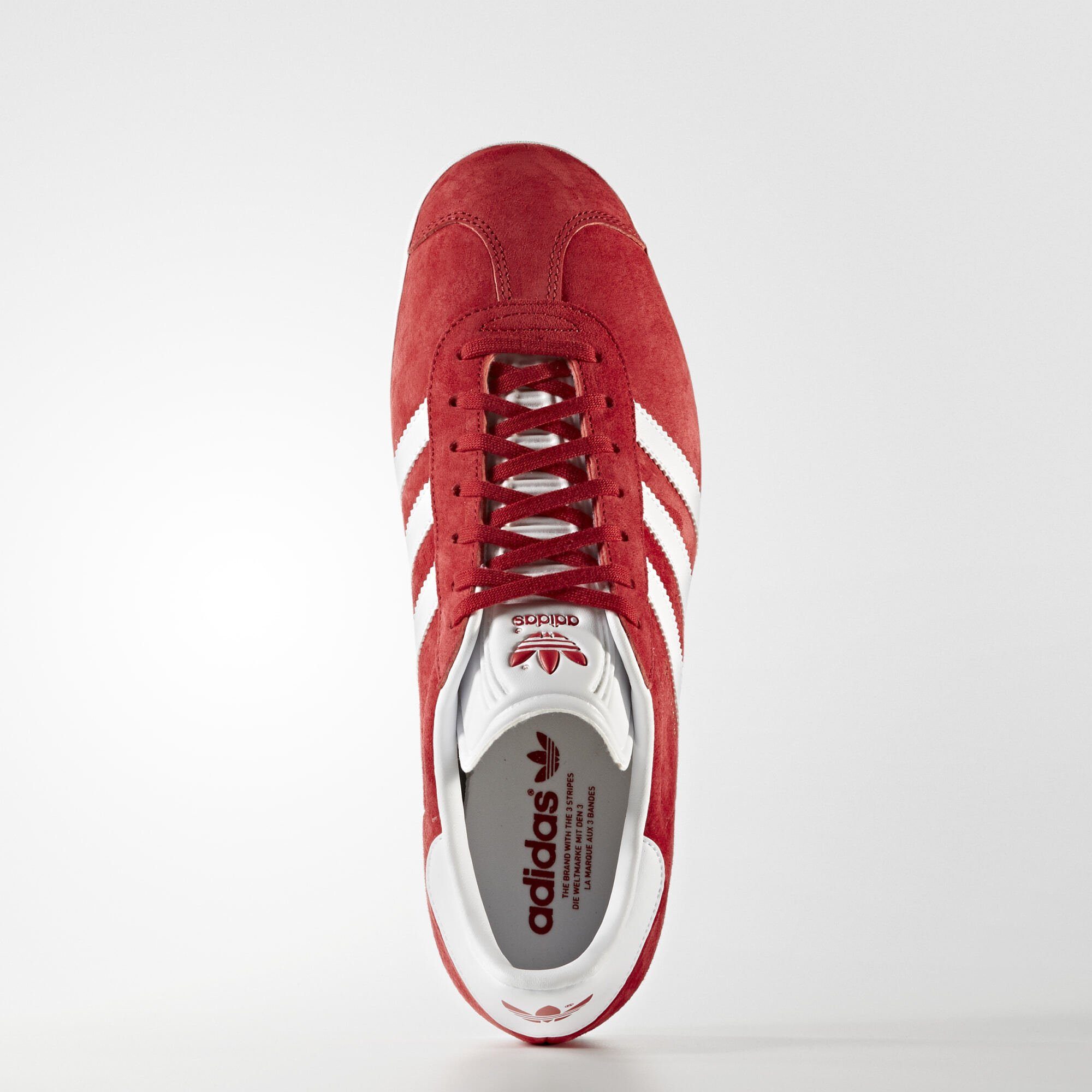 White SCHUH Originals Power Sneaker GAZELLE / Red Gold adidas Metallic /